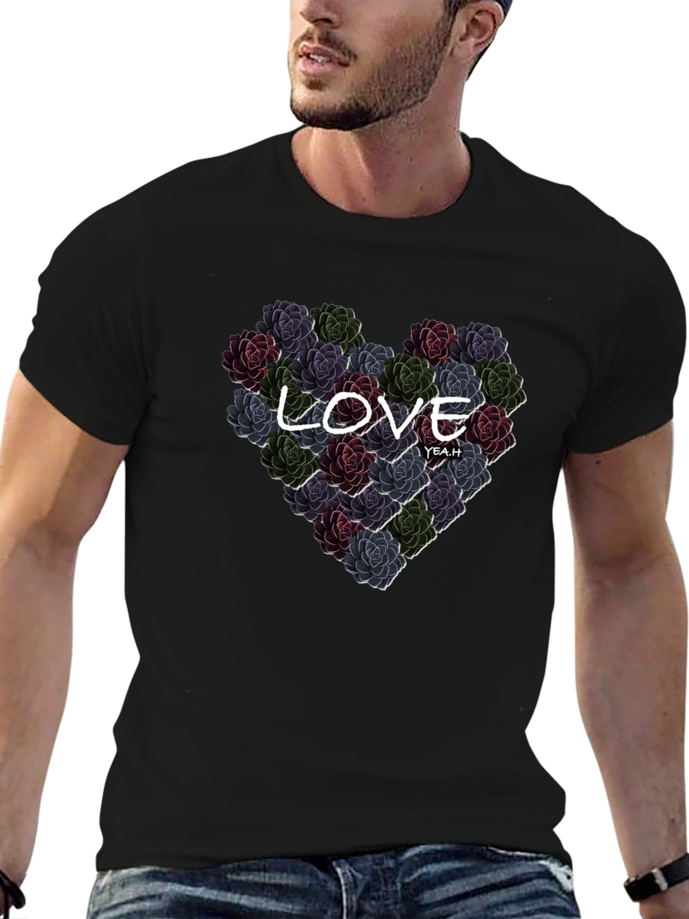 Floral Heart Love T-Shirt - Stylish Graphic Tee