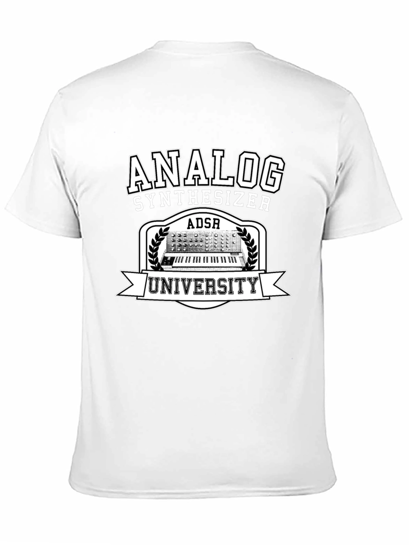 Analog Synthesizer University Black Graphic T-Shirt
