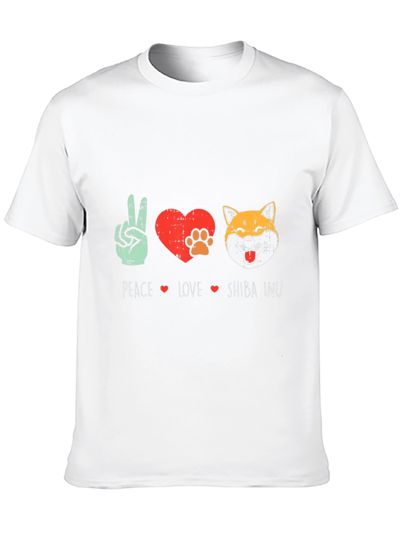Peace Love Shiba Inu T-Shirt - Dog Lover Tee
