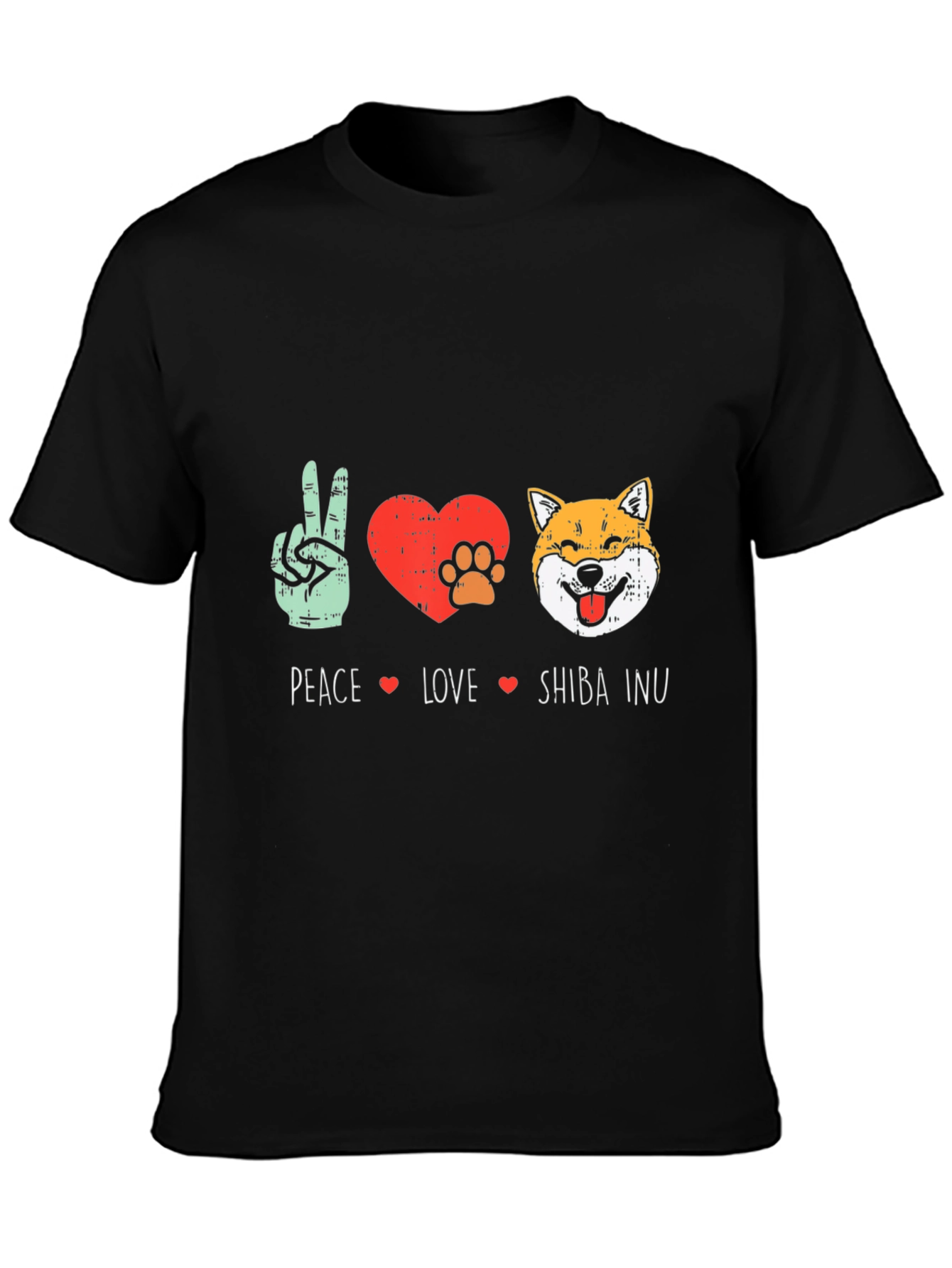 Peace Love Shiba Inu T-Shirt - Dog Lover Tee