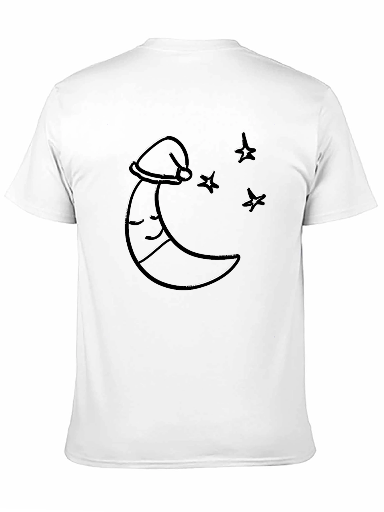 Dreamy Moon & Stars Black T-Shirt