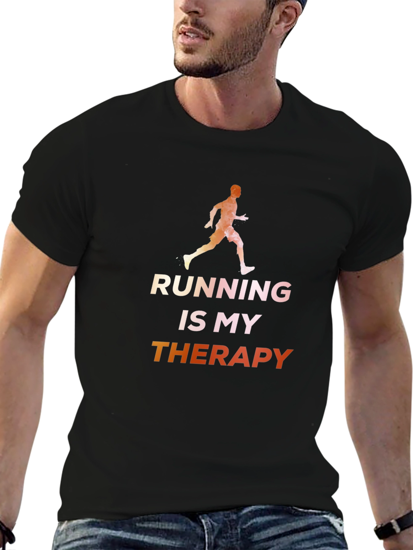 Running is My Therapy Graphic Tee