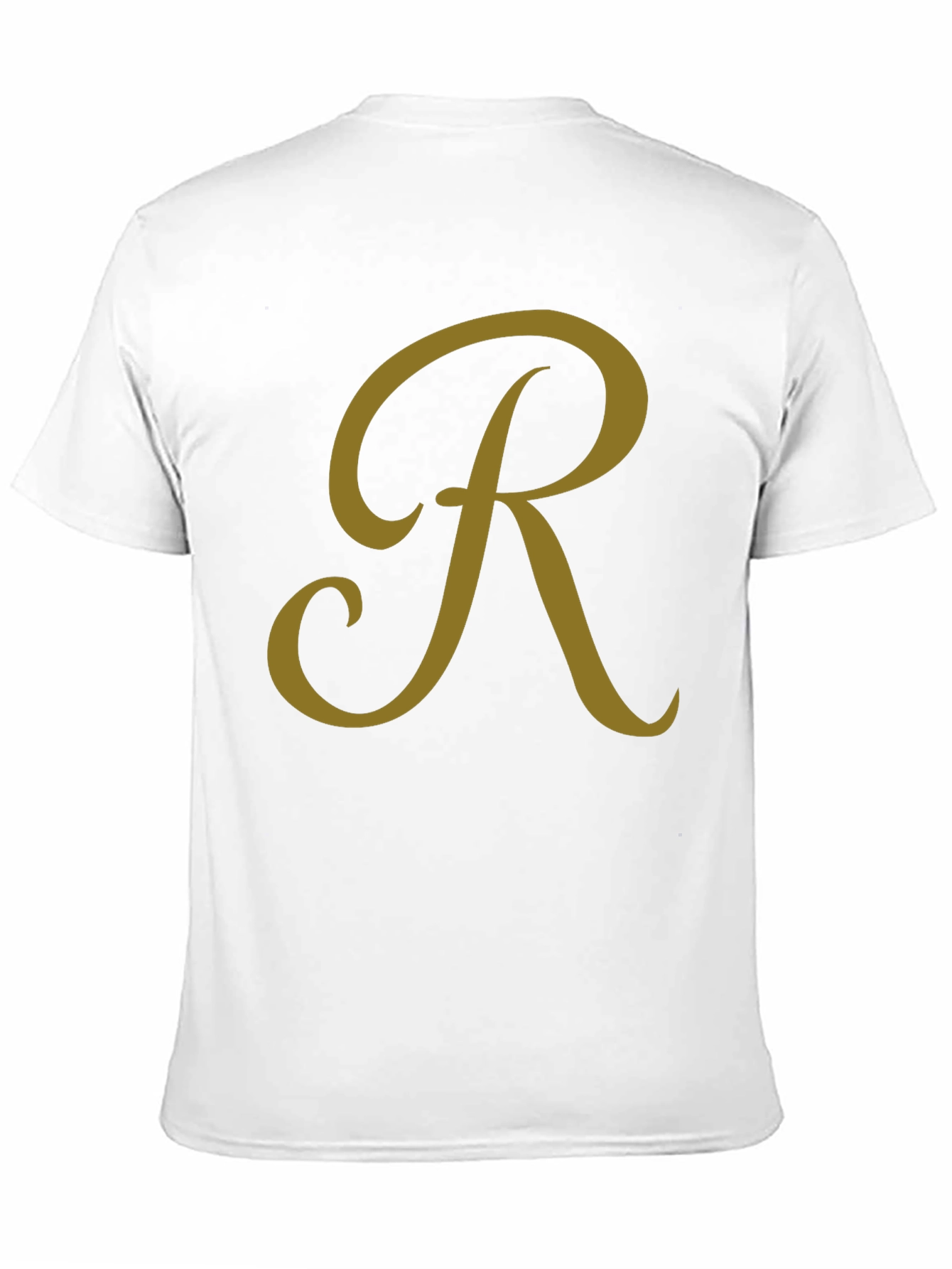 Stylish Black T-Shirt with Gold Letter R