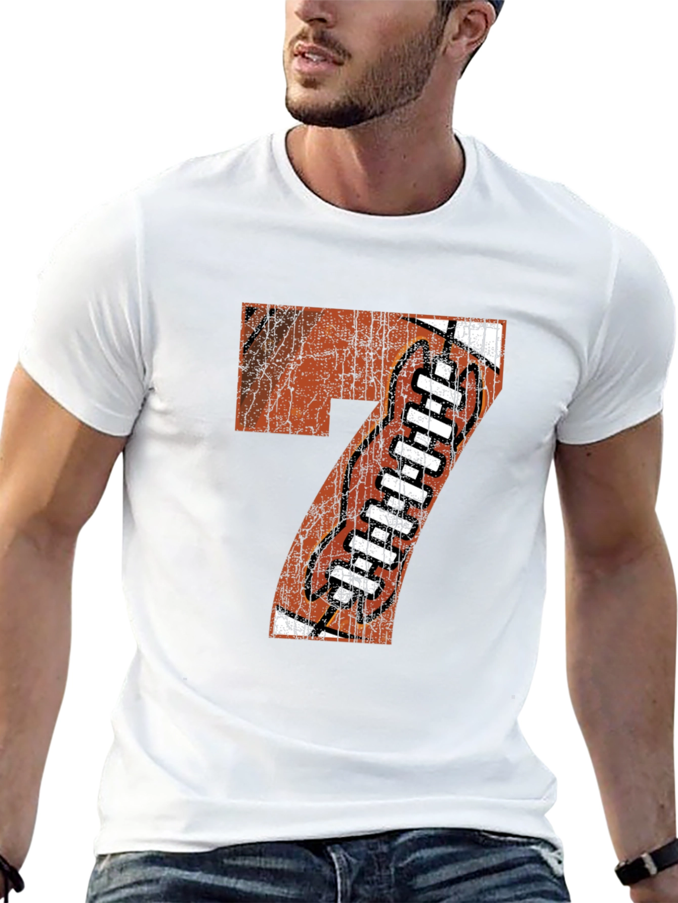 Number 7 Football Graphic T-Shirt