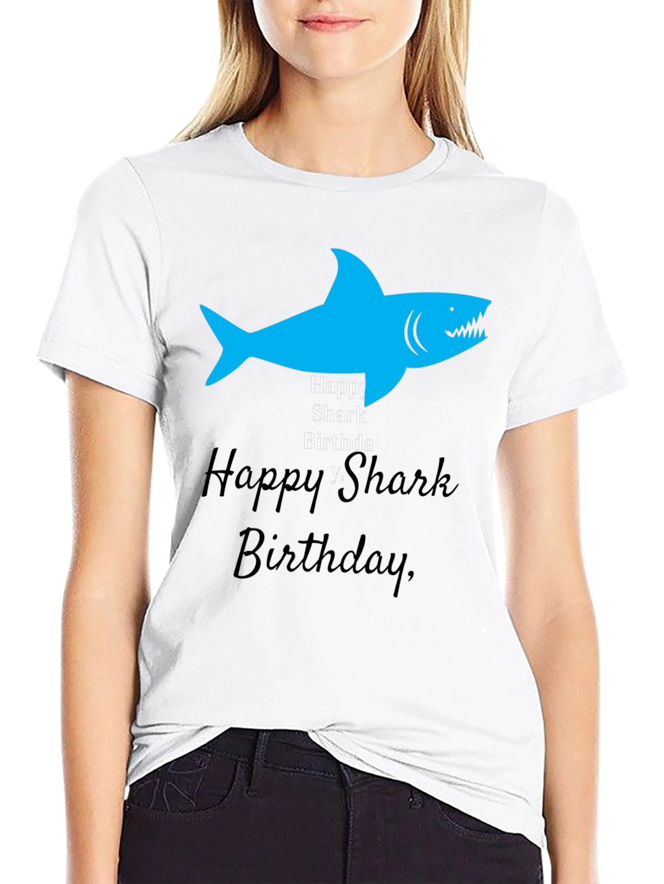 Happy Shark Birthday Graphic Tee