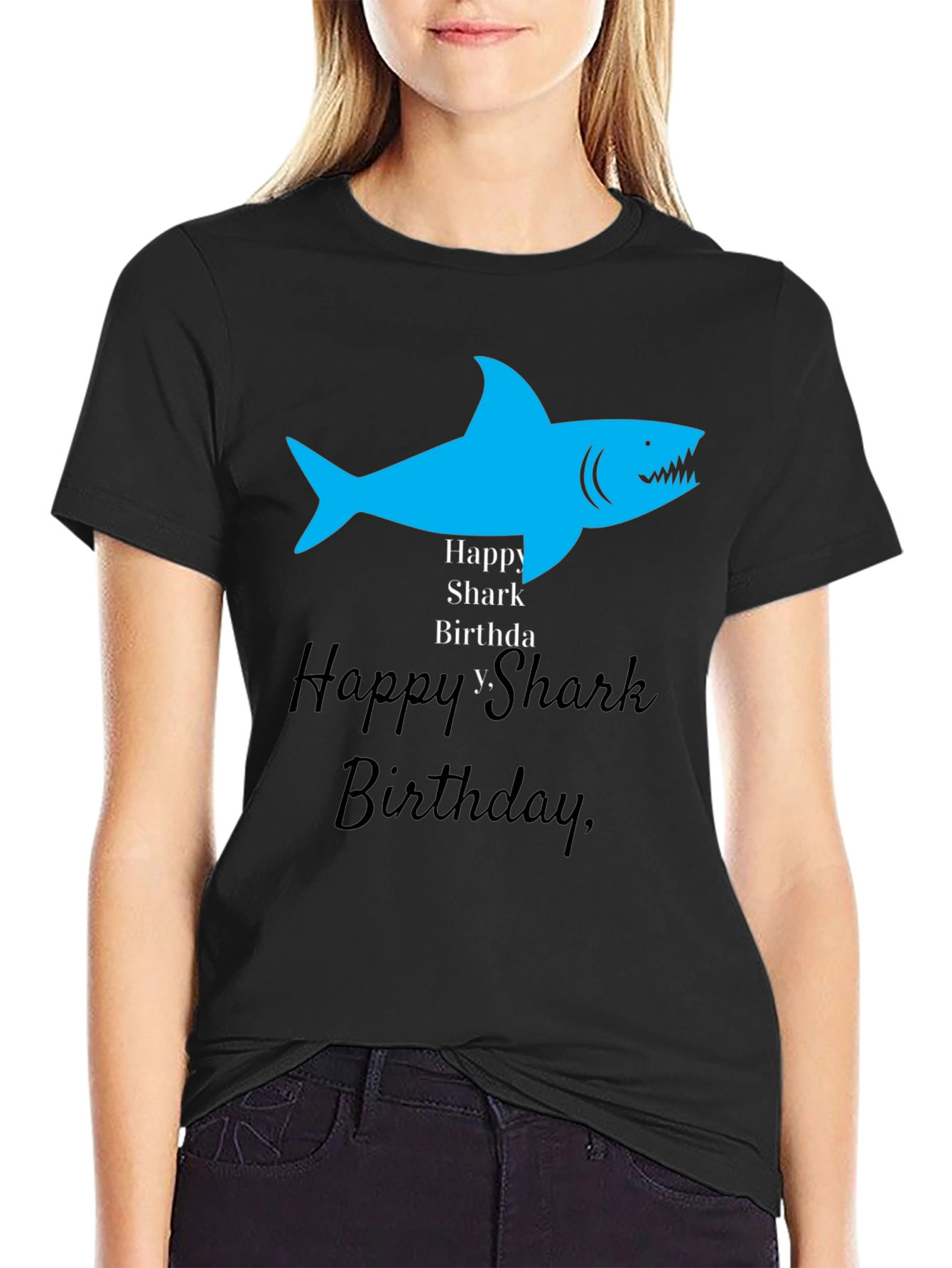 Happy Shark Birthday Graphic Tee