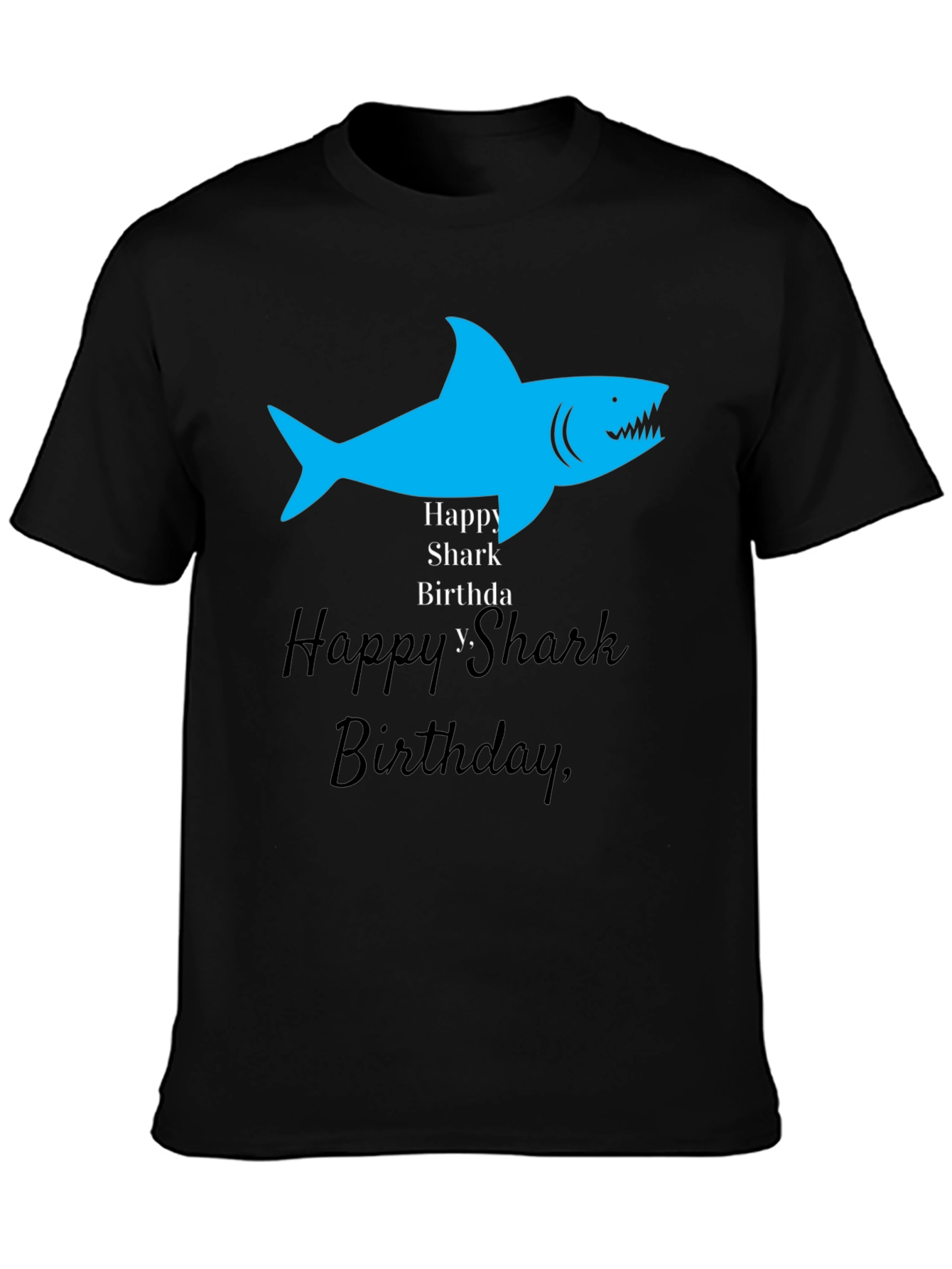 Happy Shark Birthday Graphic Tee