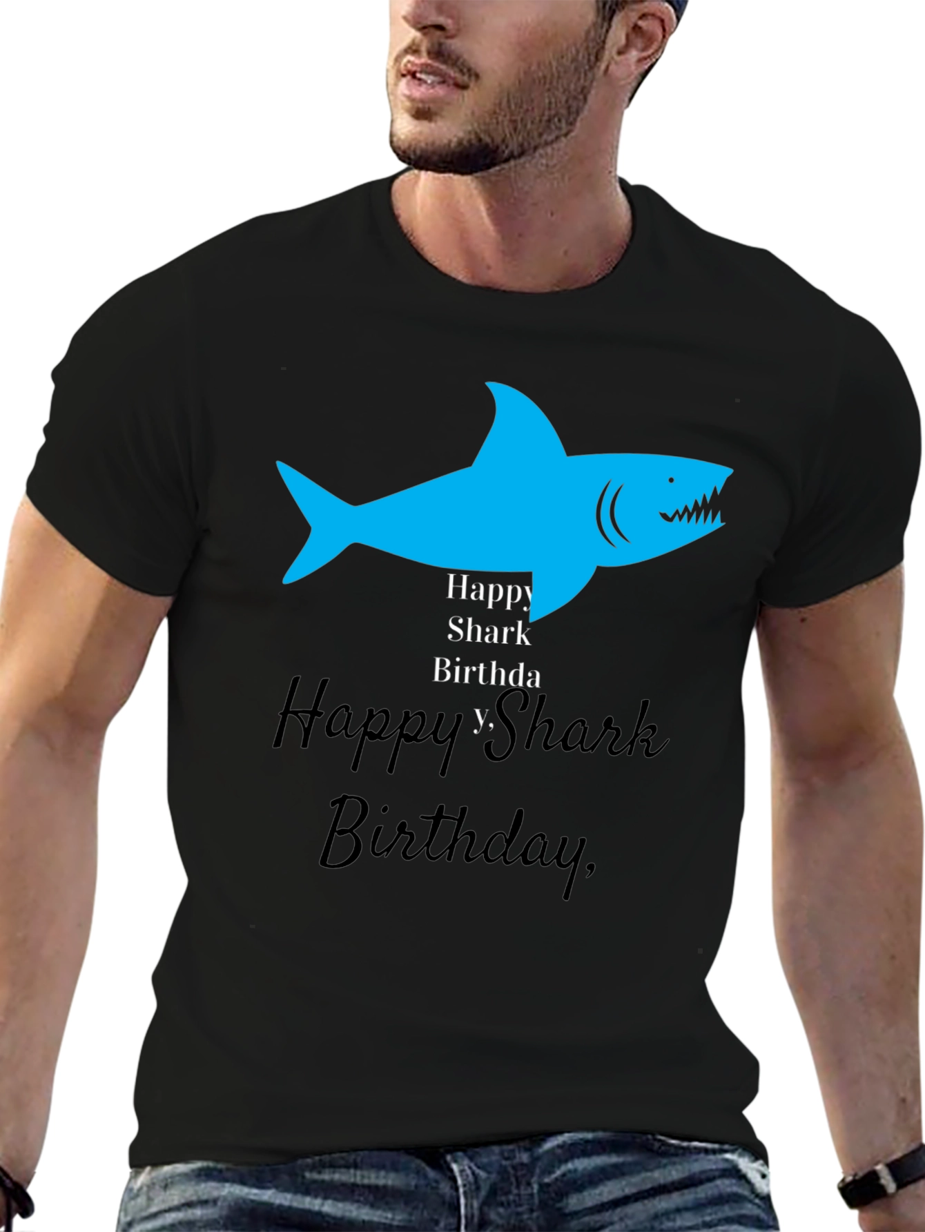 Happy Shark Birthday Graphic Tee