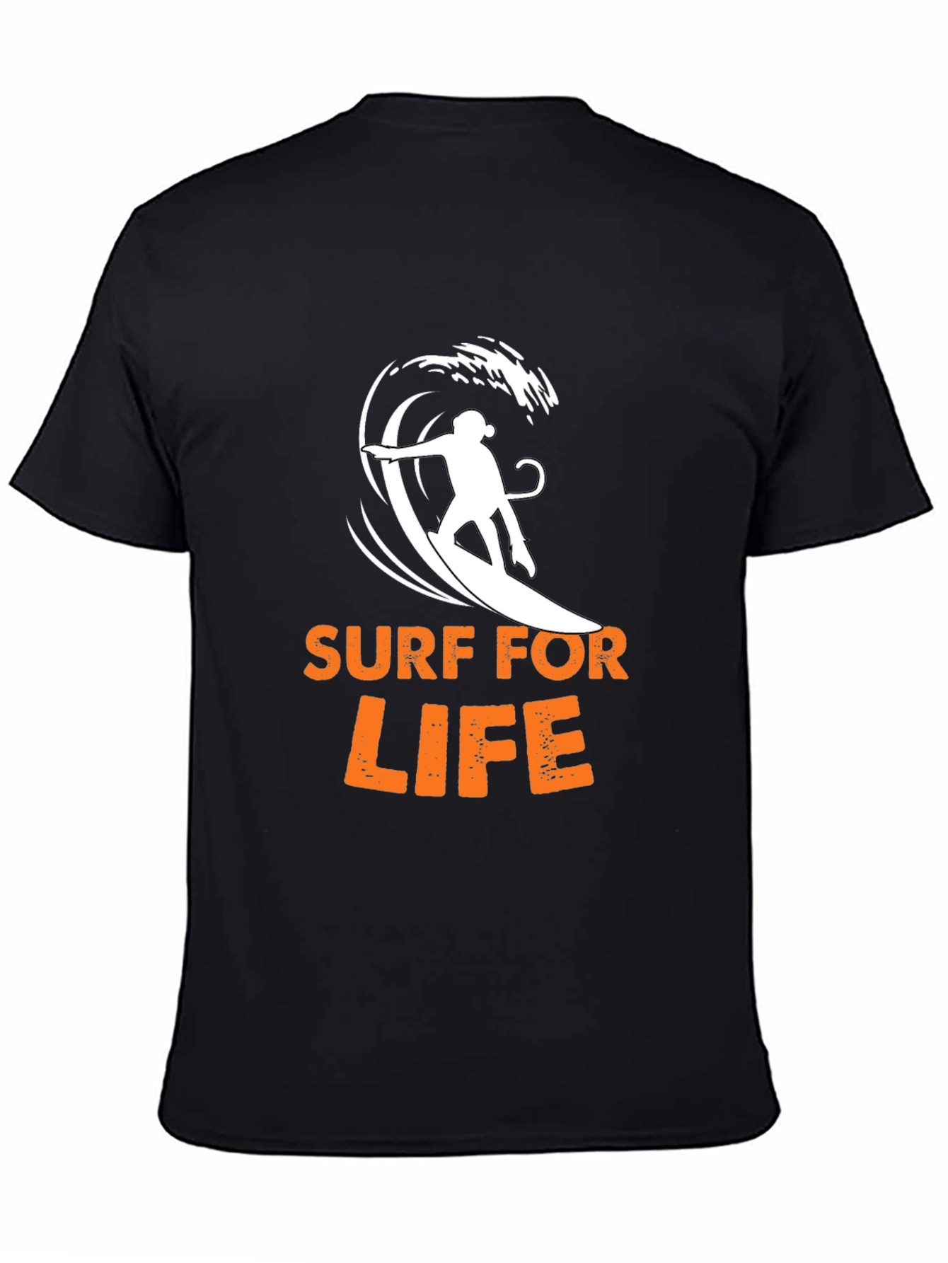 Surf For Life Graphic Tee - Black
