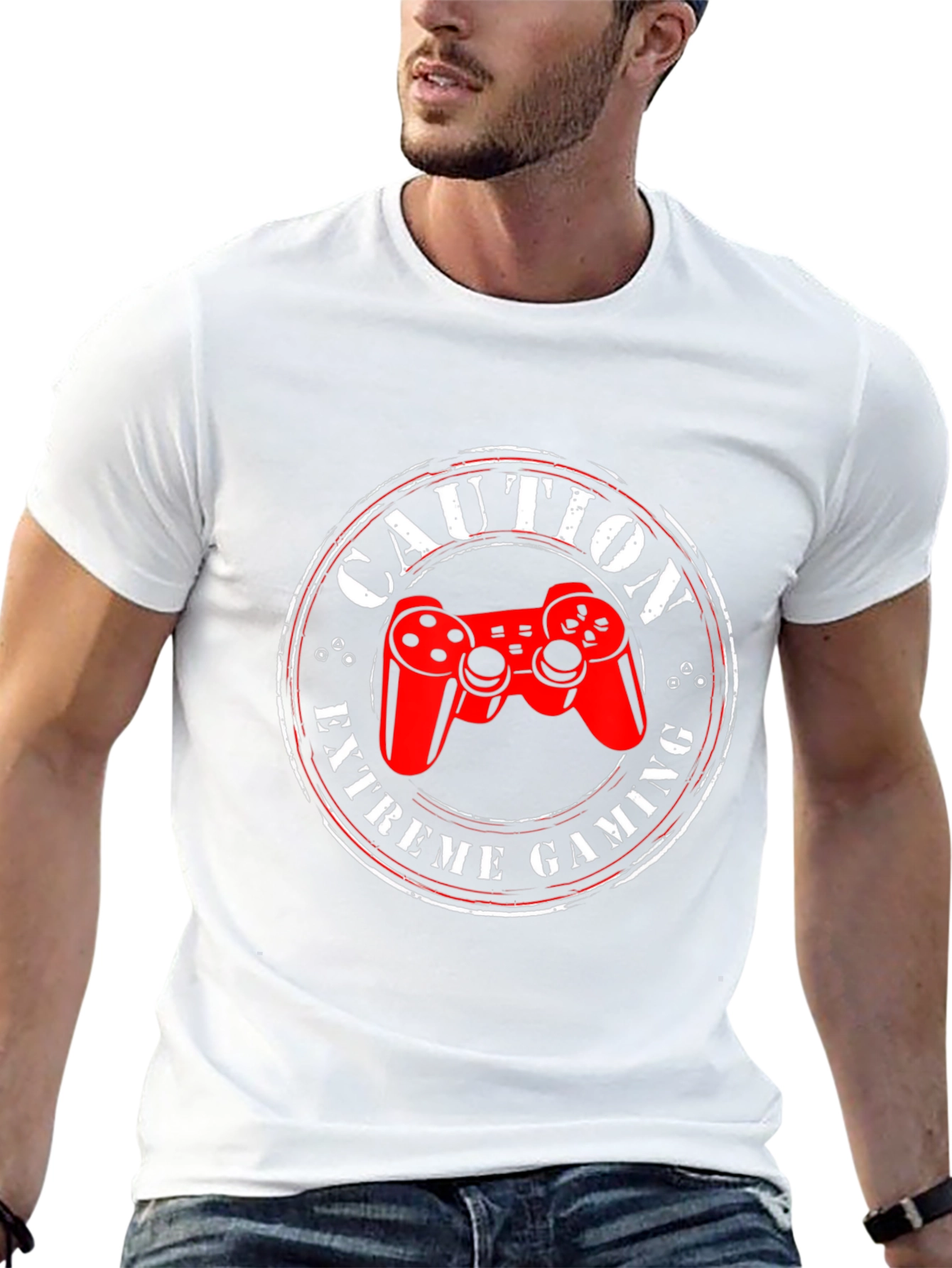 Caution Extreme Gaming T-Shirt - Gamer Style