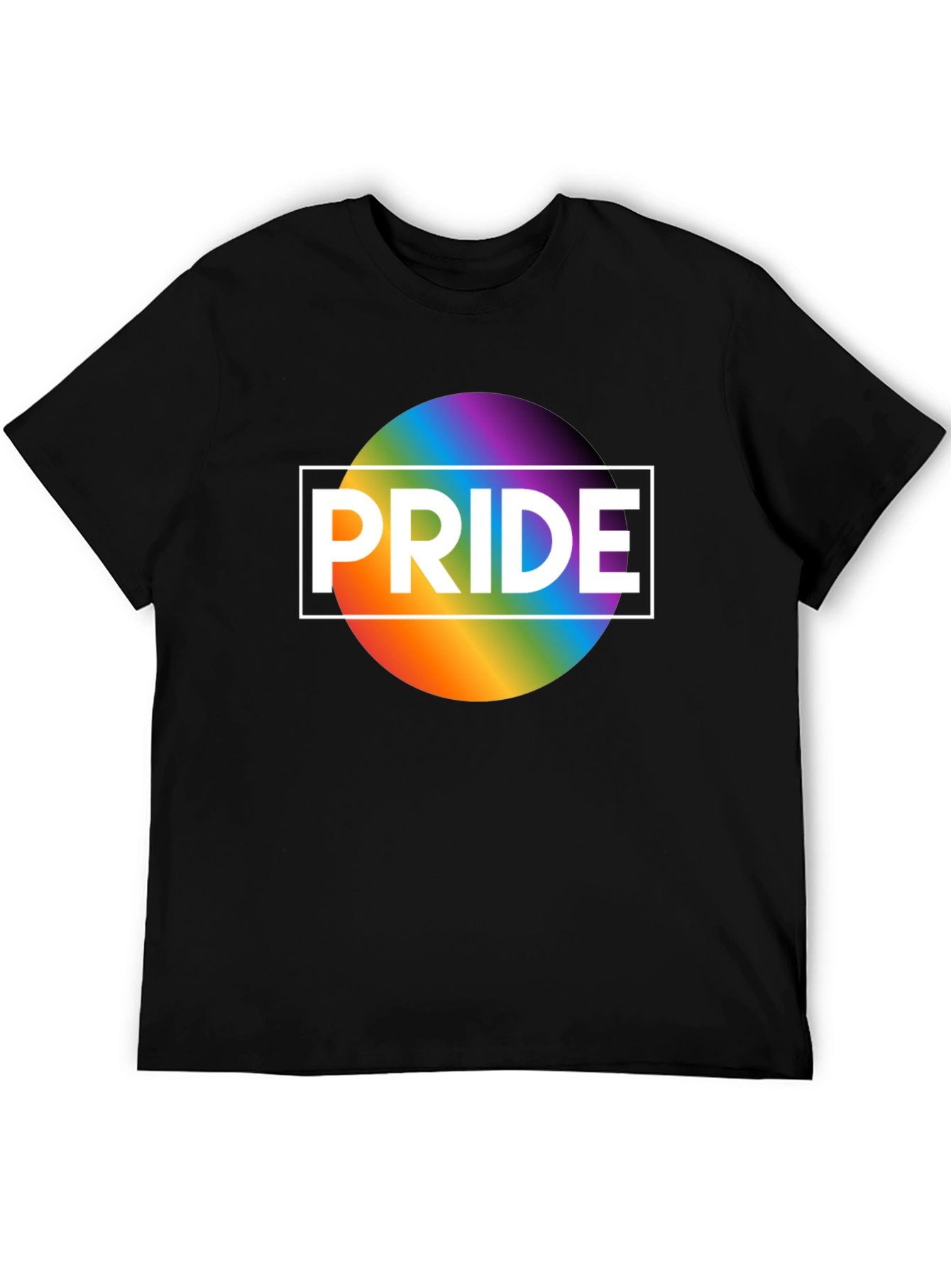 Pride Rainbow Graphic T-Shirt - Black