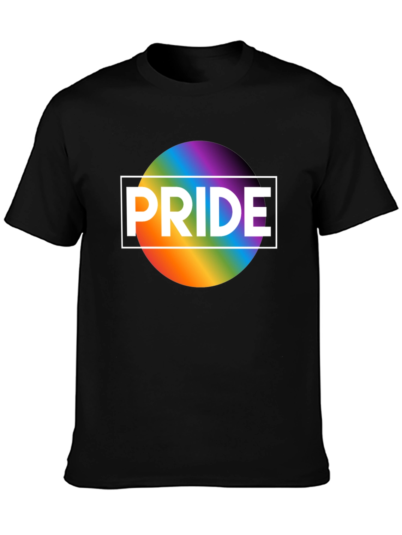 Pride Rainbow Graphic T-Shirt - Black