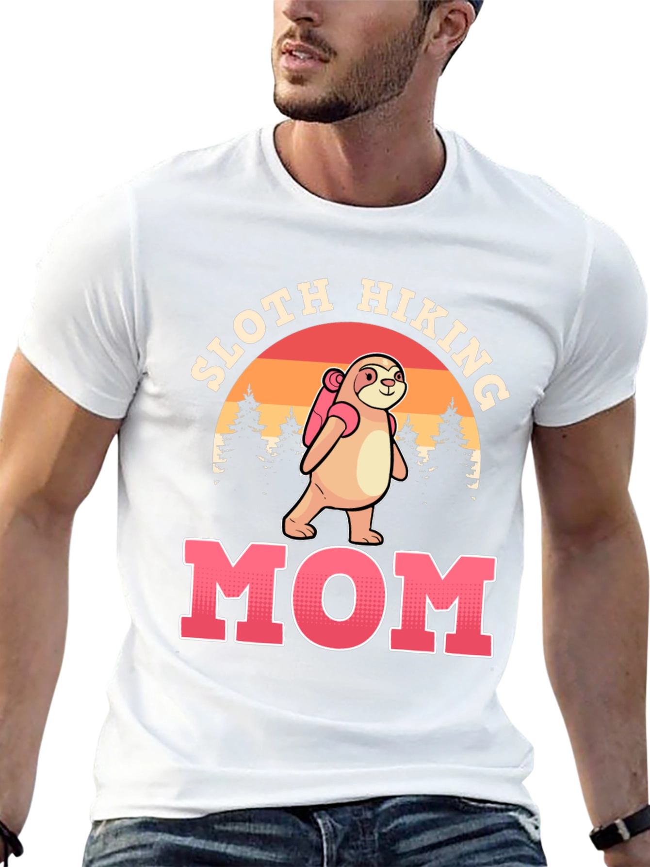 Sloth Hiking Mom T-Shirt - Nature Lover Tee