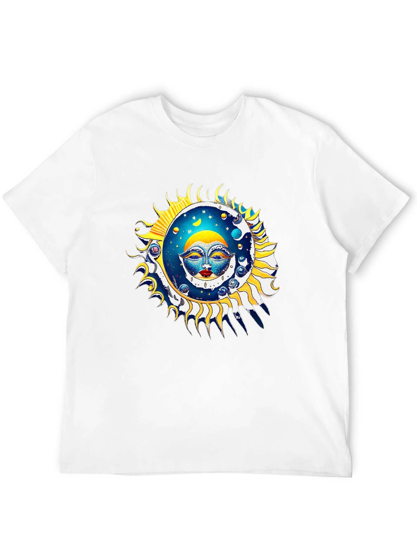 Sun and Moon Graphic Black T-Shirt