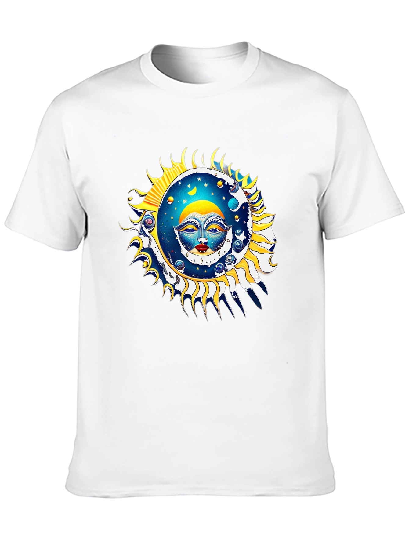 Sun and Moon Graphic Black T-Shirt