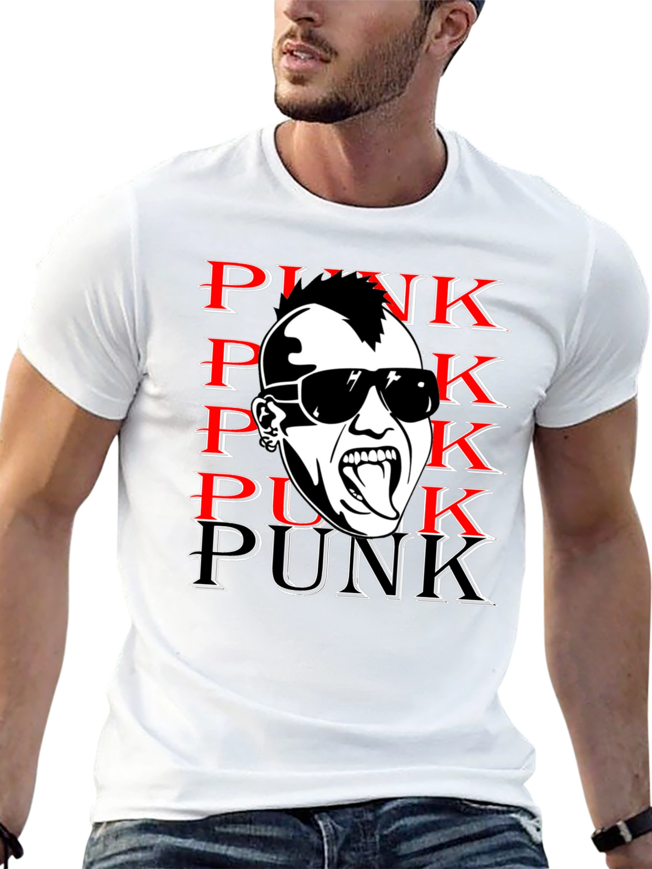 Punk Graphic Print Tee - Bold & Edgy