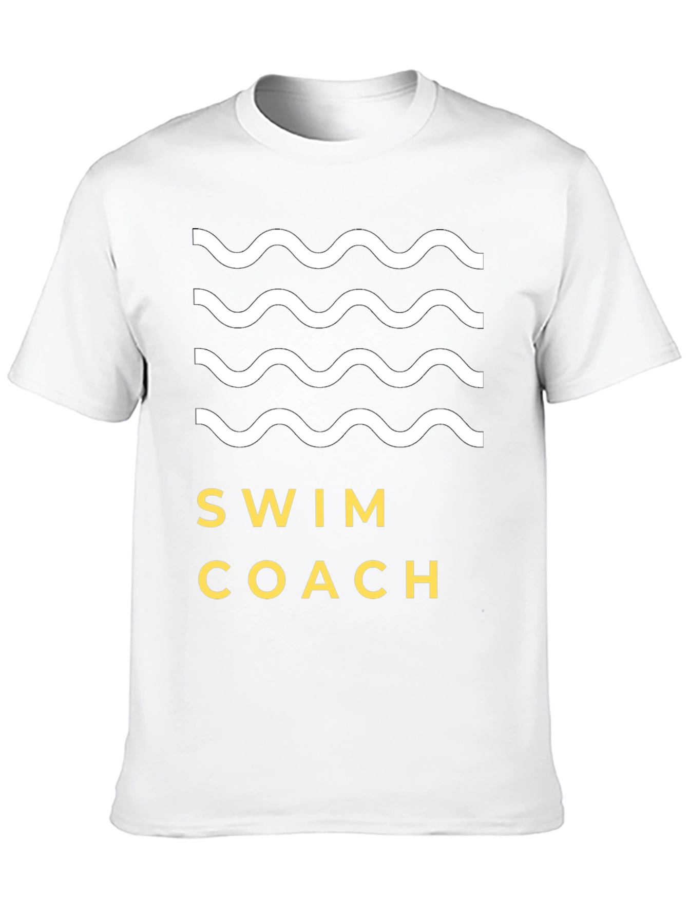 Swim Coach T-Shirt - Wavy Graphic Tee