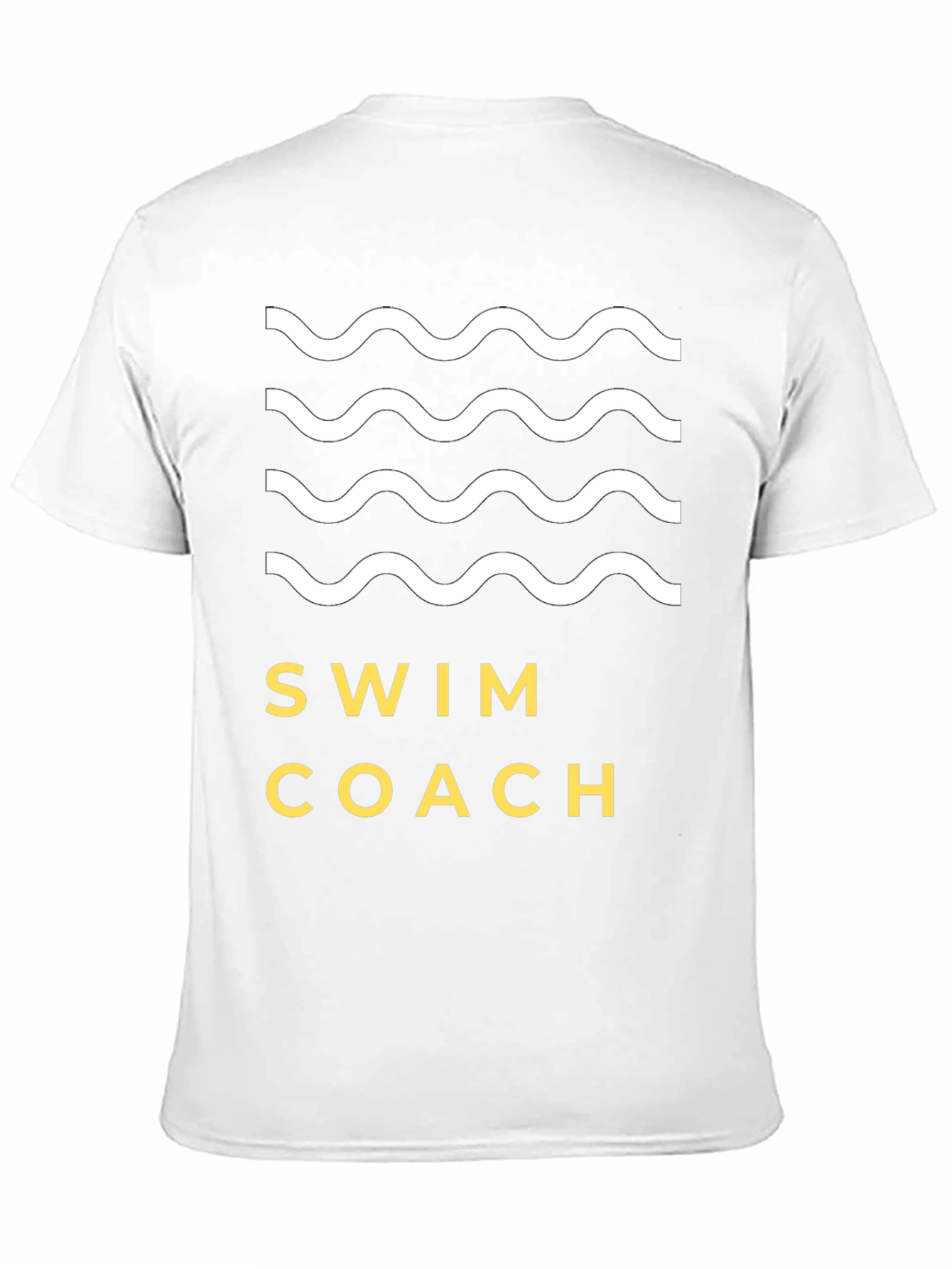 Swim Coach T-Shirt - Wavy Graphic Tee
