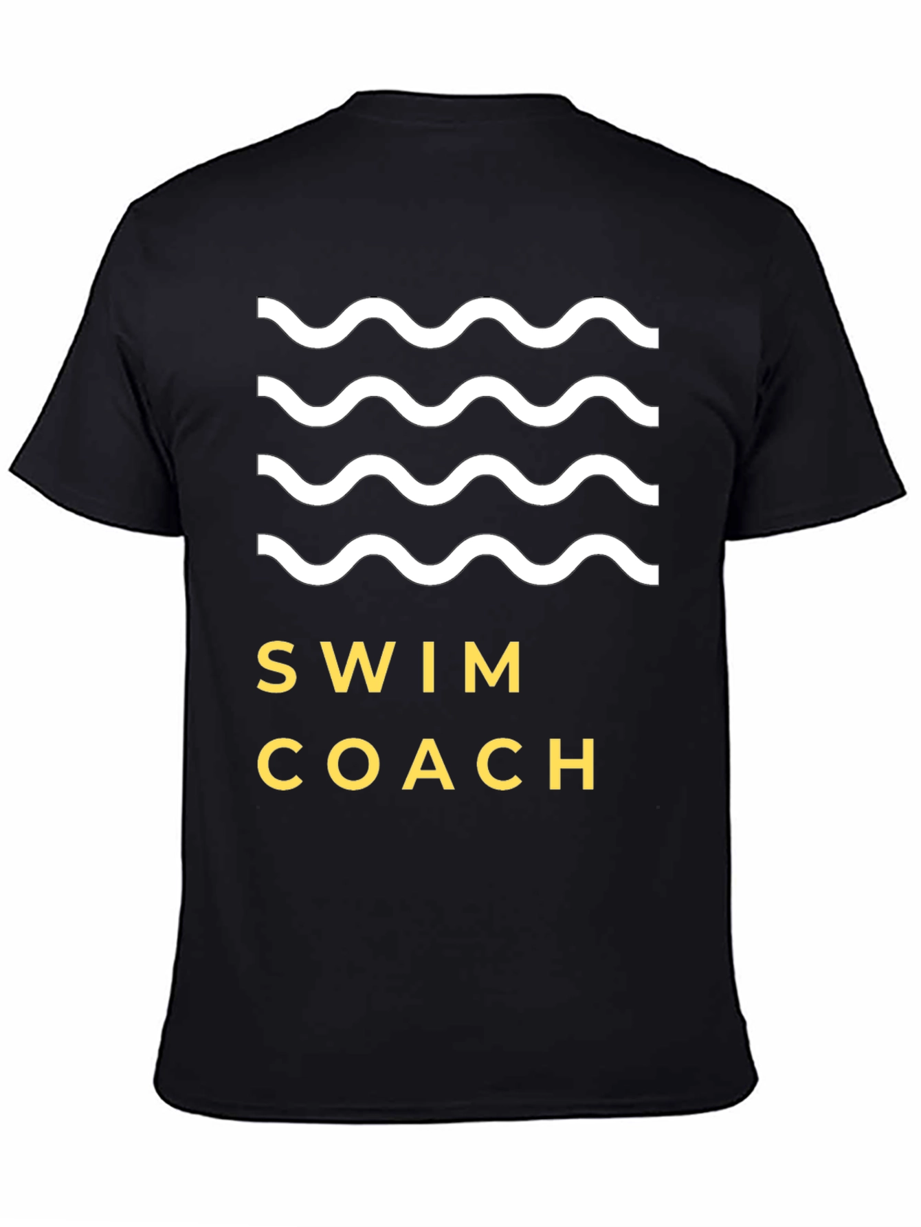 Swim Coach T-Shirt - Wavy Graphic Tee