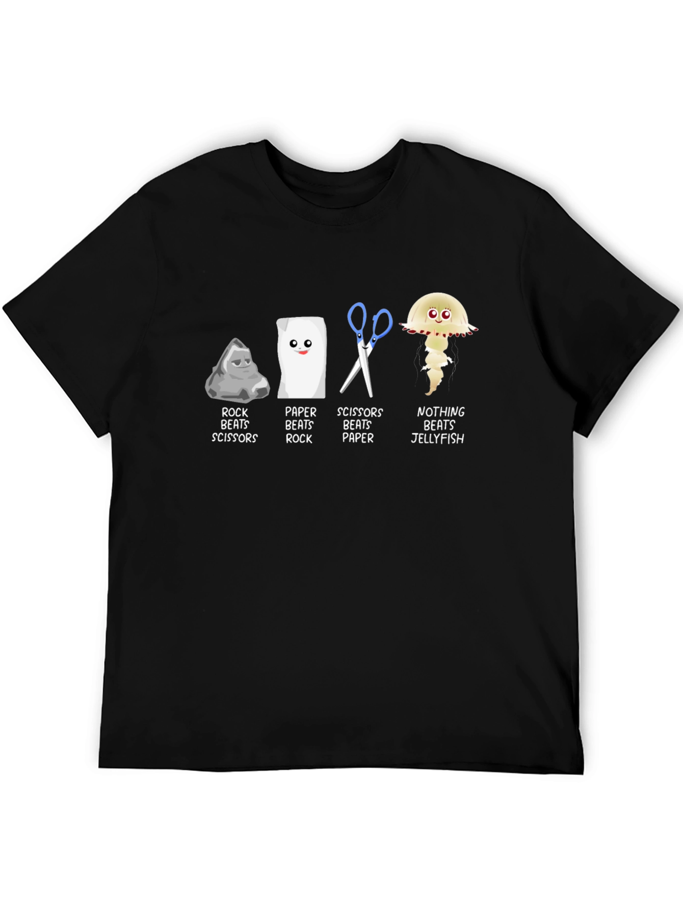 Rock Paper Scissors Jellyfish Graphic T-Shirt