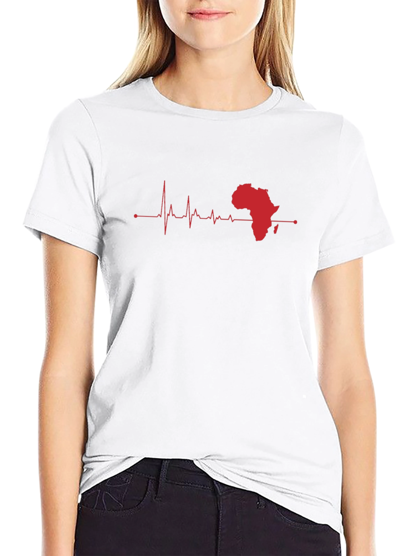 Africa Heartbeat T-Shirt - Black