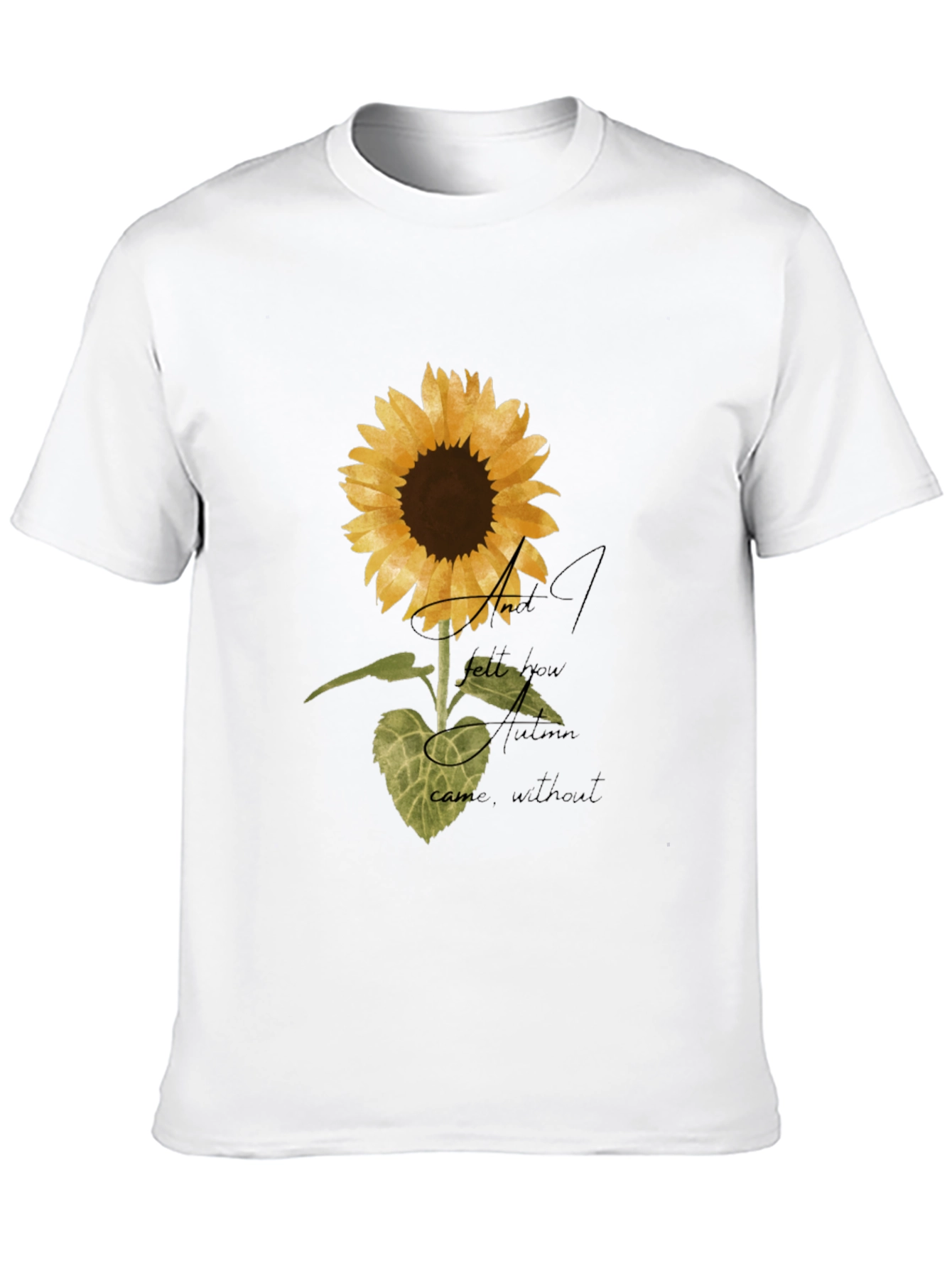 Sunflower Graphic Print Black T-Shirt