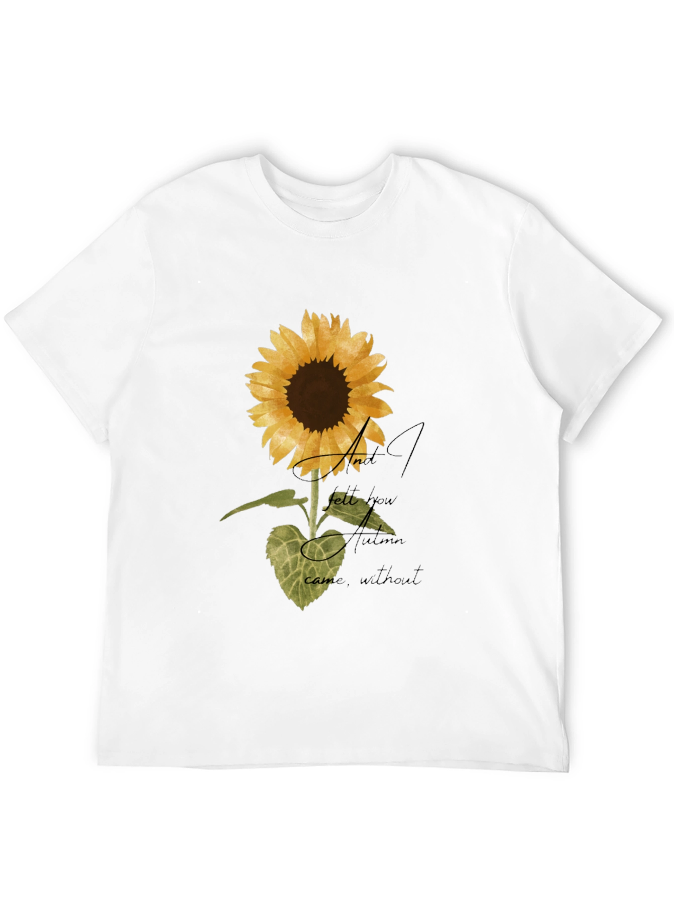 Sunflower Graphic Print Black T-Shirt