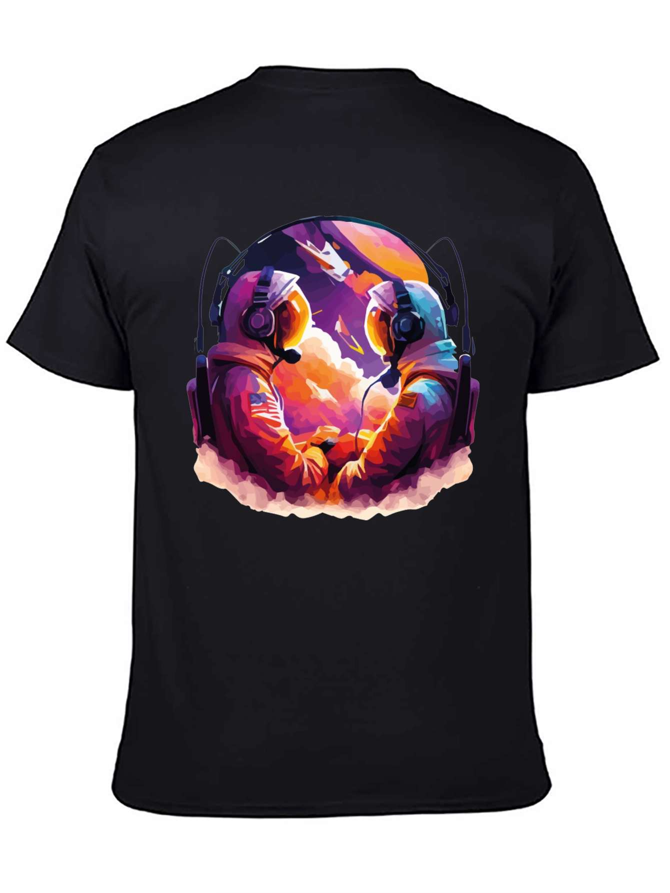 Astronaut Duo Graphic Tee - Space Adventure Design
