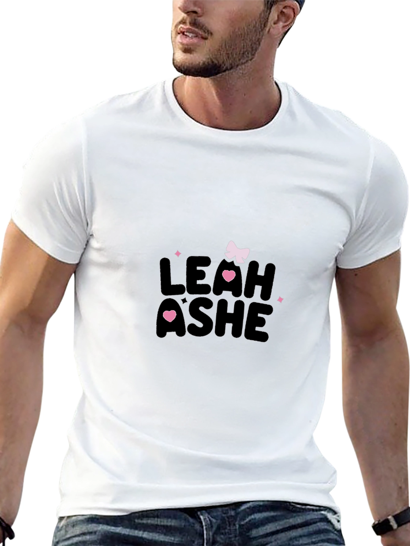 Mens Black Leah Ashe Graphic T-Shirt