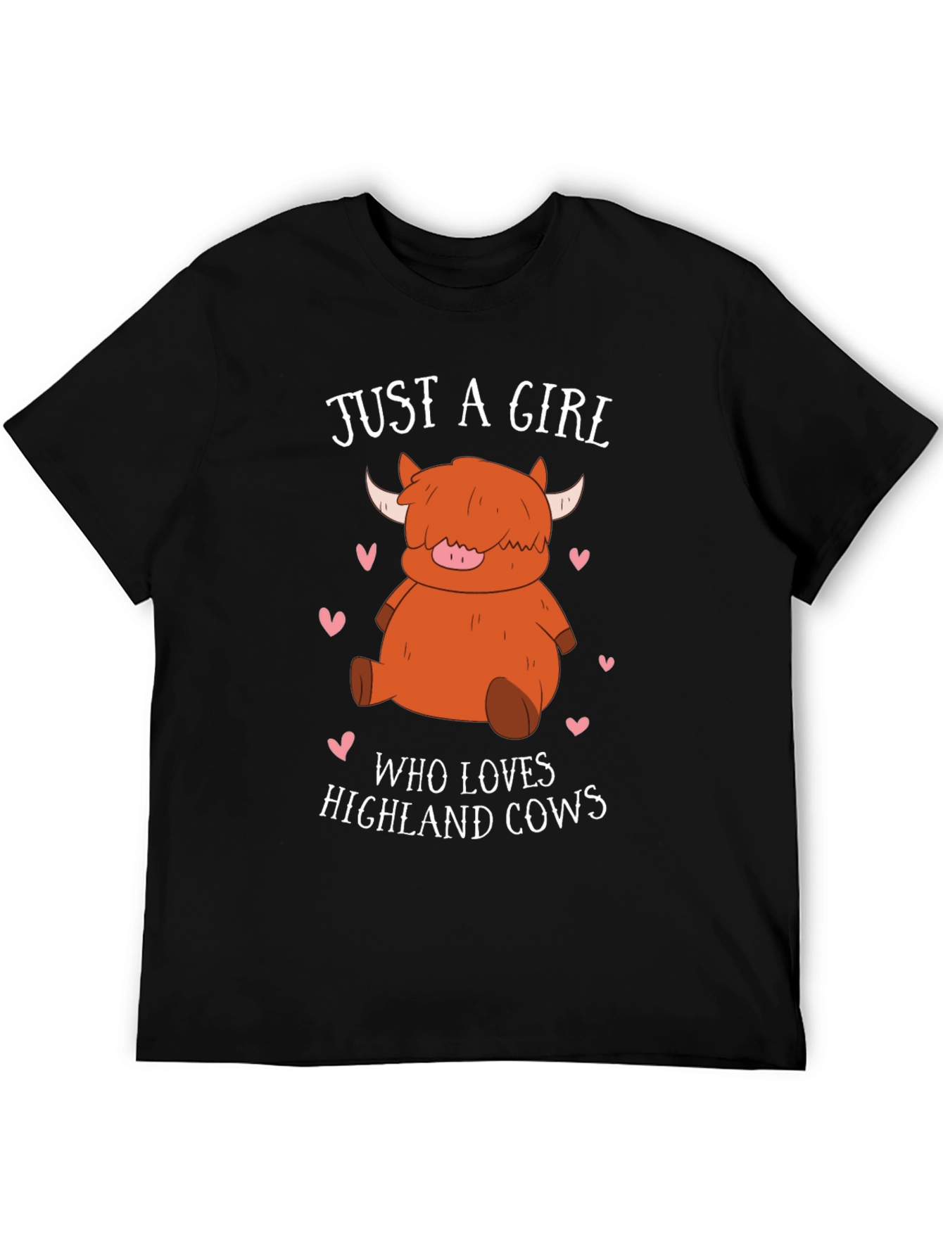 Girl Who Loves Highland Cows Graphic T-Shirt