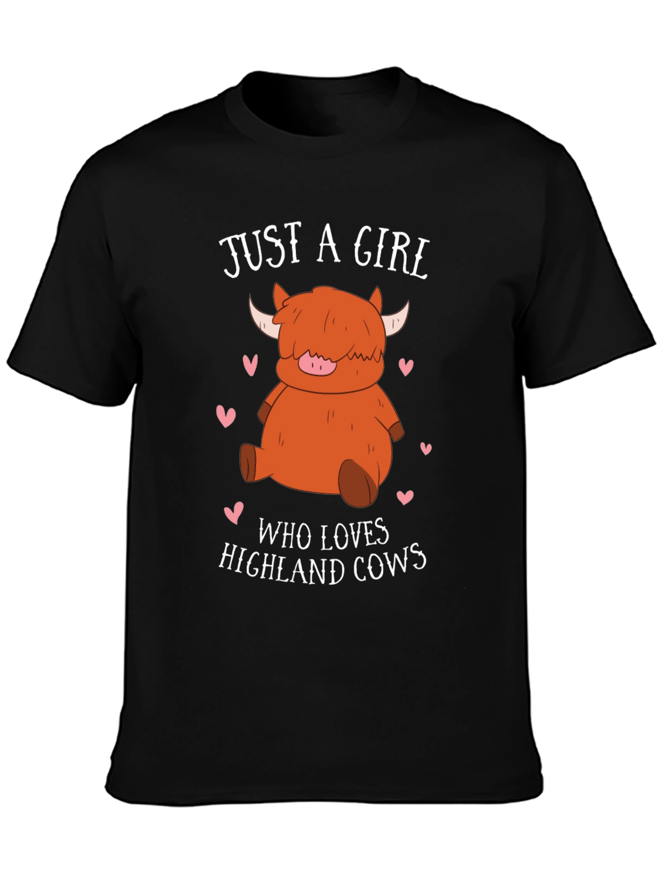 Girl Who Loves Highland Cows Graphic T-Shirt