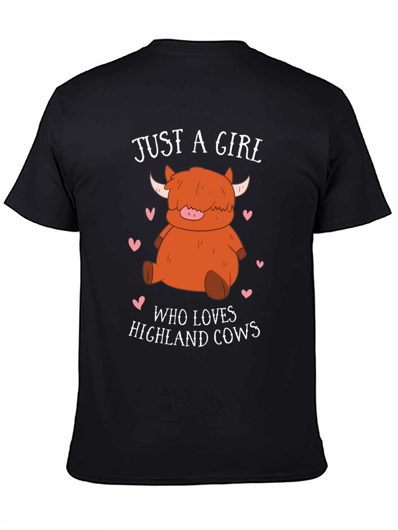 Girl Who Loves Highland Cows Graphic T-Shirt