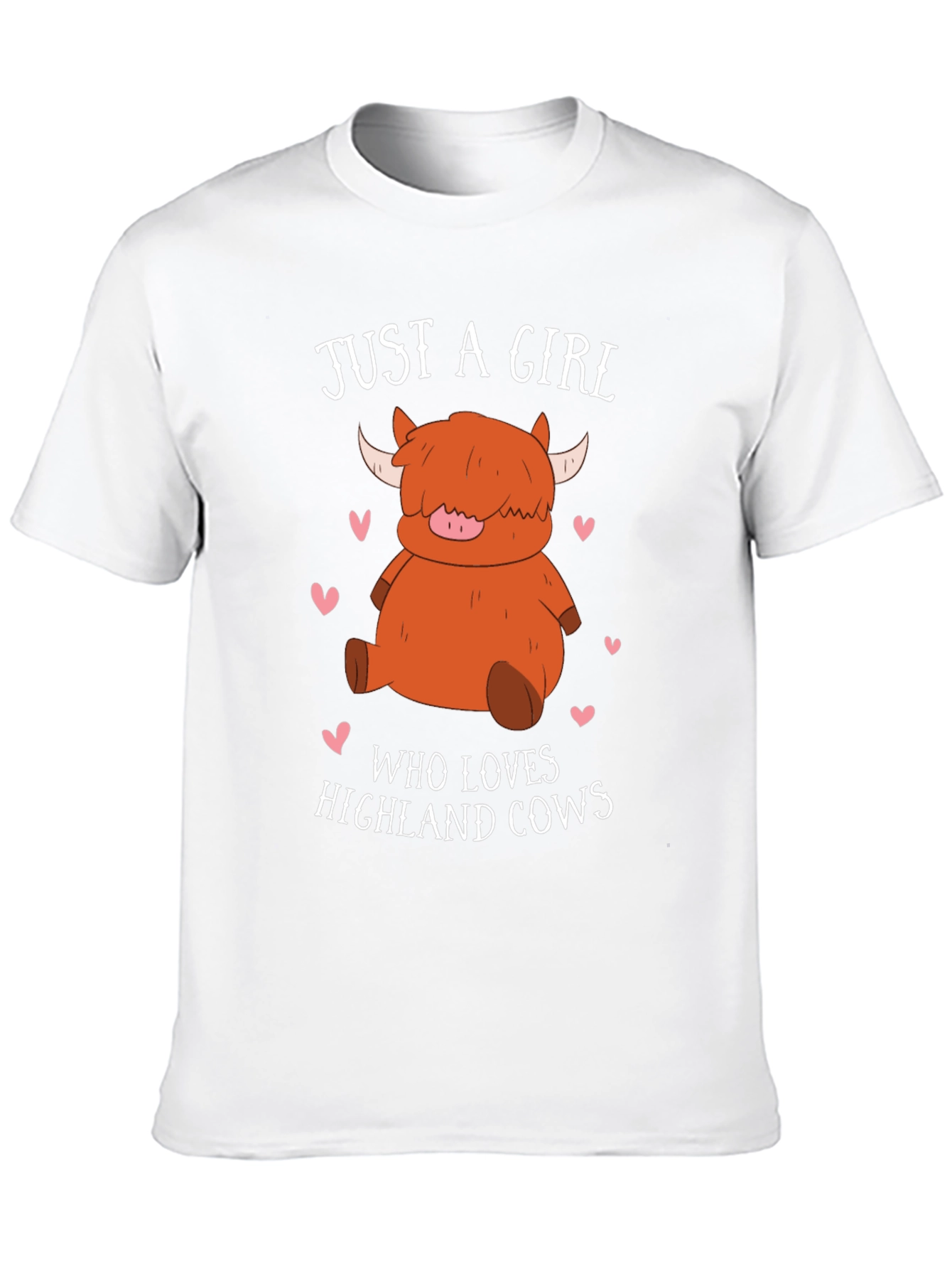 Girl Who Loves Highland Cows Graphic T-Shirt
