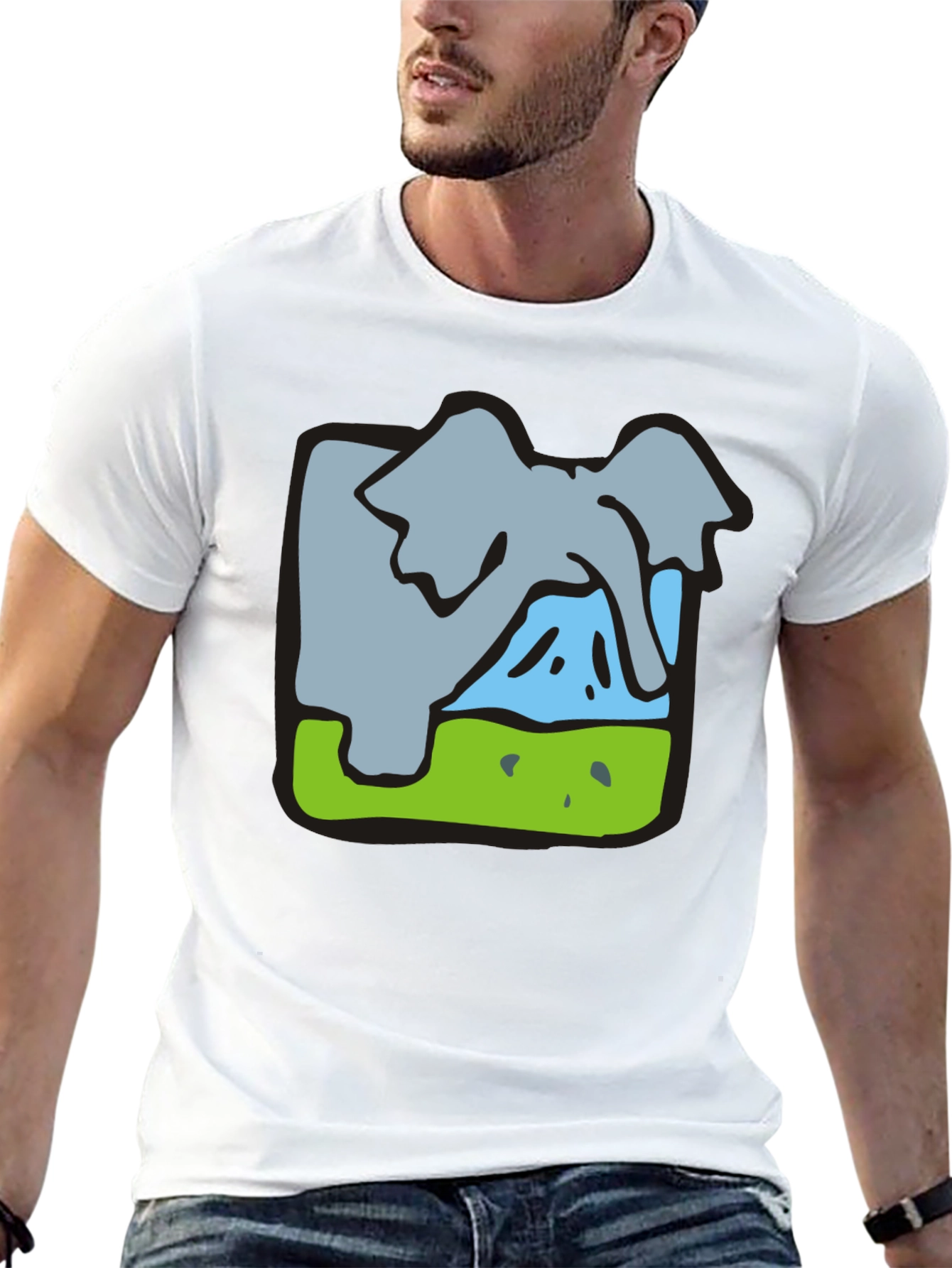 Elephant Graphic Tee - Soft Cotton Blend