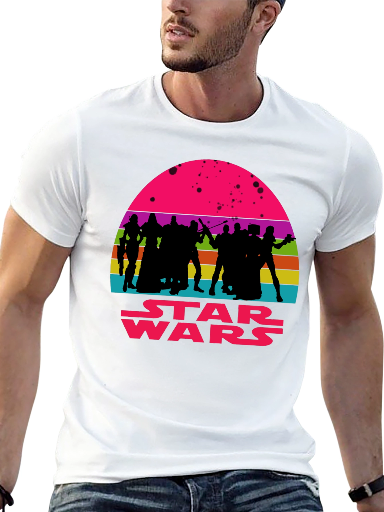 Star Wars Retro Sunset Graphic Tee - Black