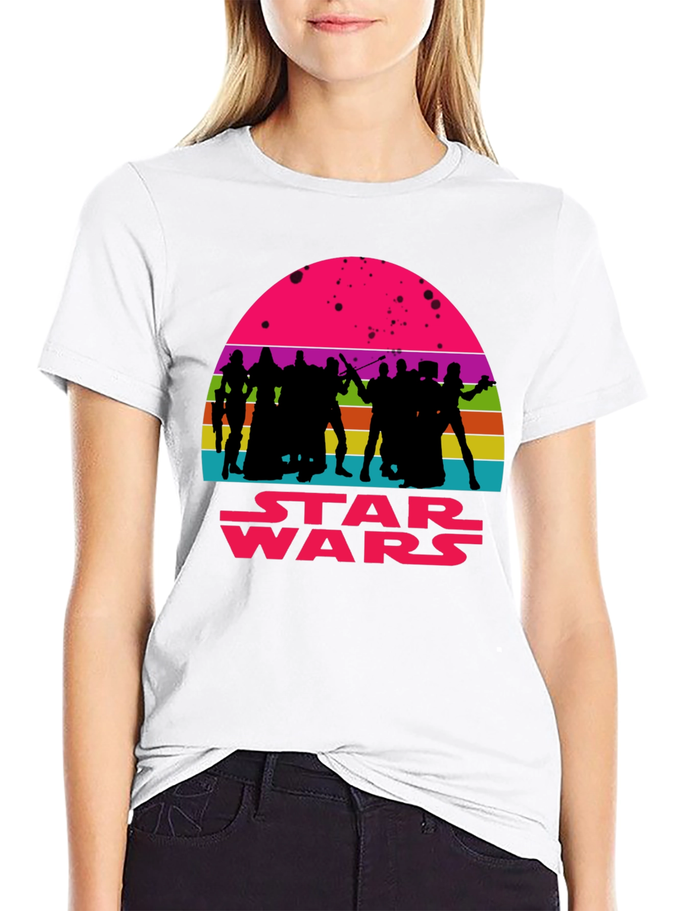 Star Wars Retro Sunset Graphic Tee - Black