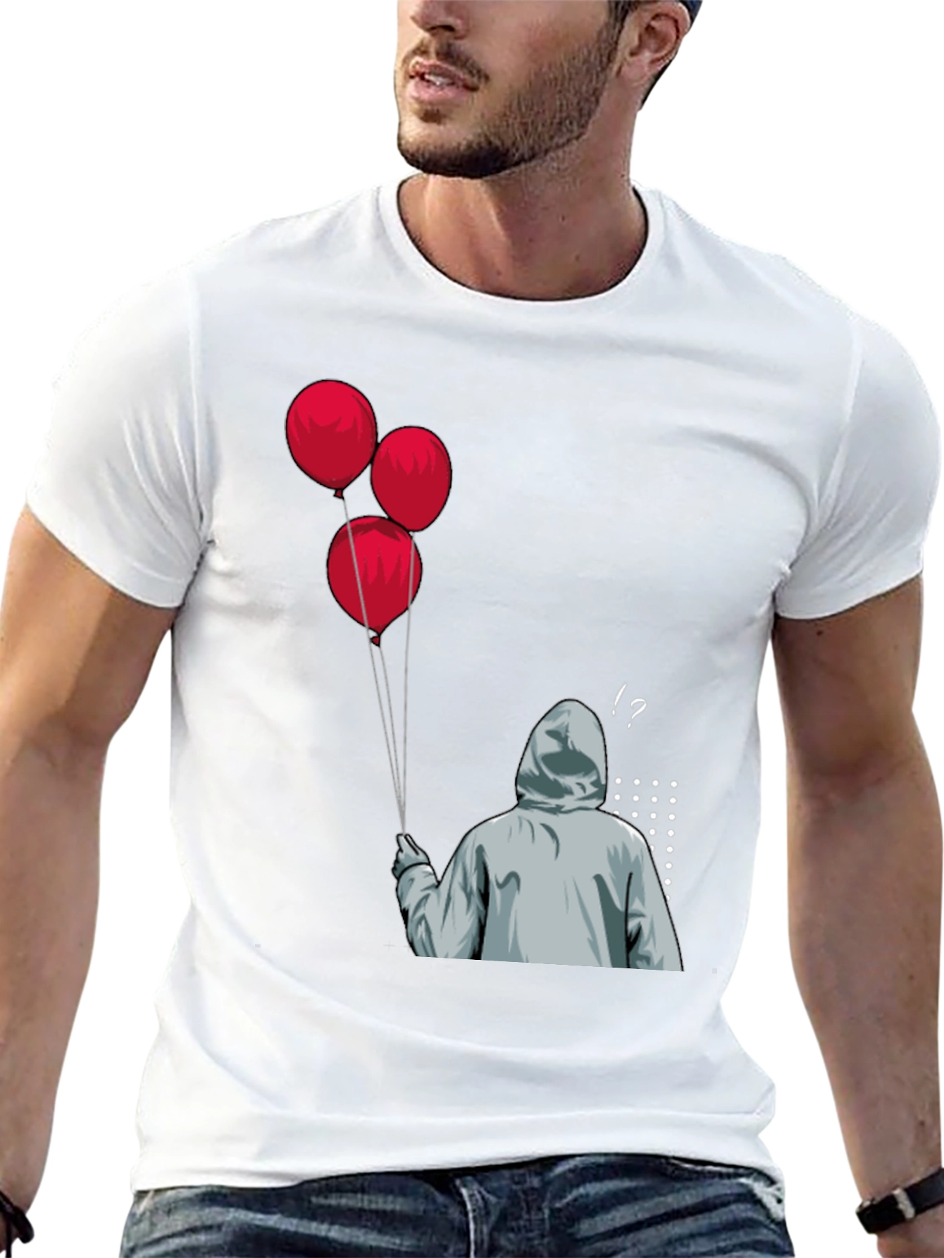 IT Pennywise T-Shirt: Red Balloons & Creepy Clown Design