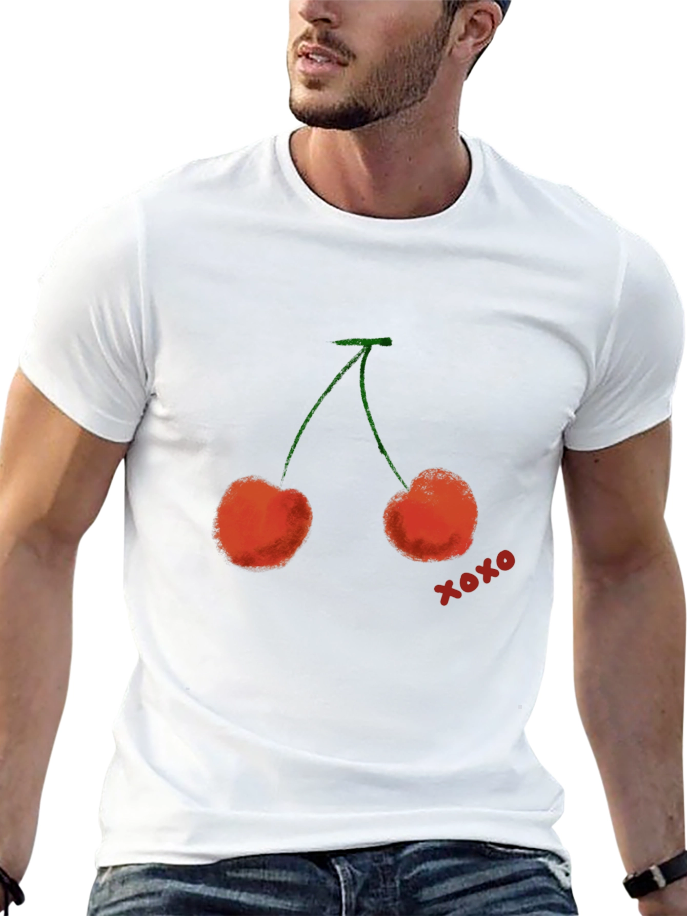 Cherry XOXO Graphic T-Shirt - Trendy Casual Wear