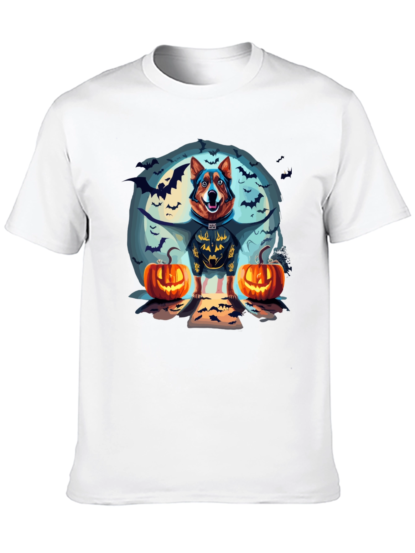 Halloween Dog Graphic T-Shirt