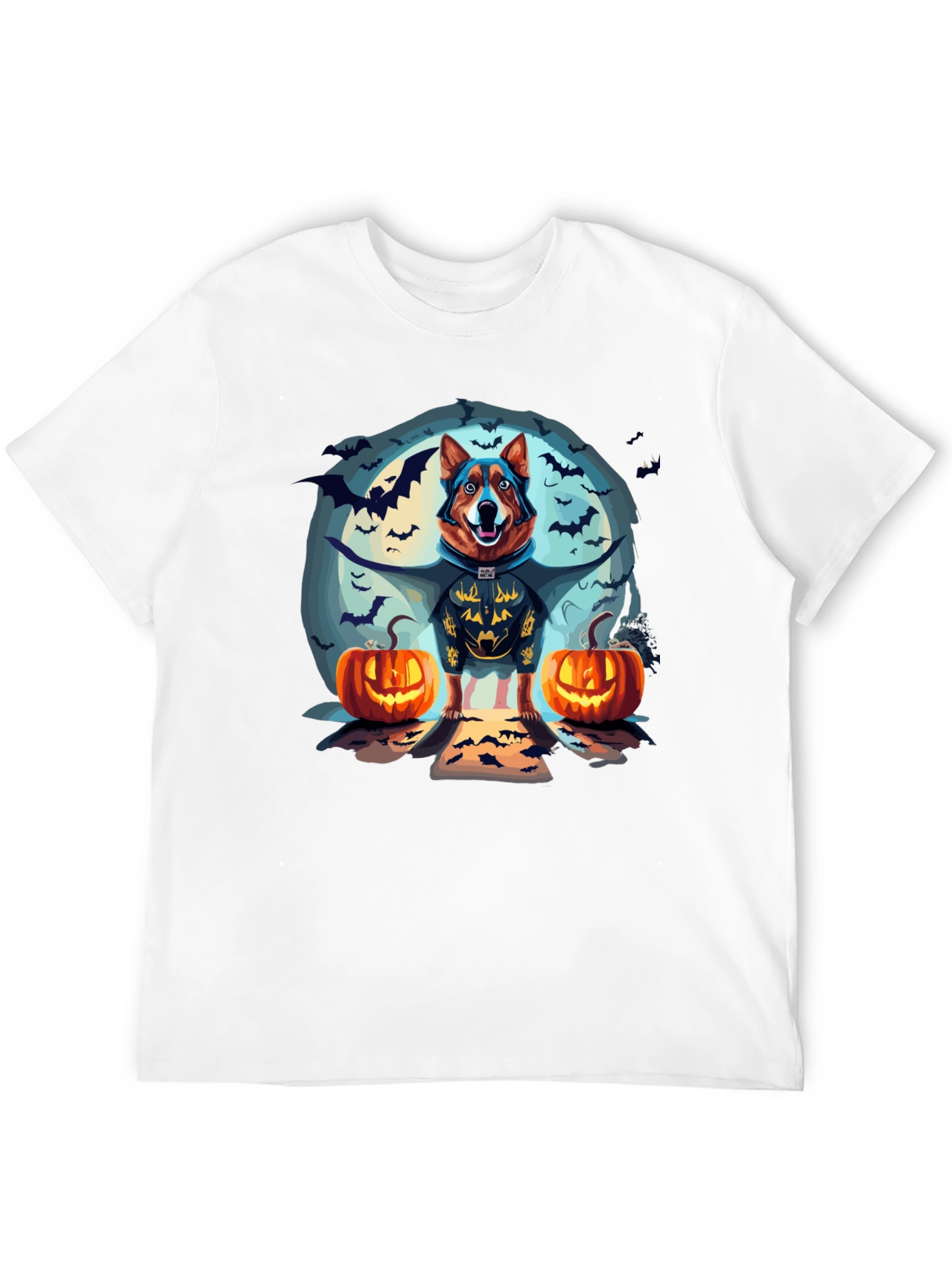 Halloween Dog Graphic T-Shirt