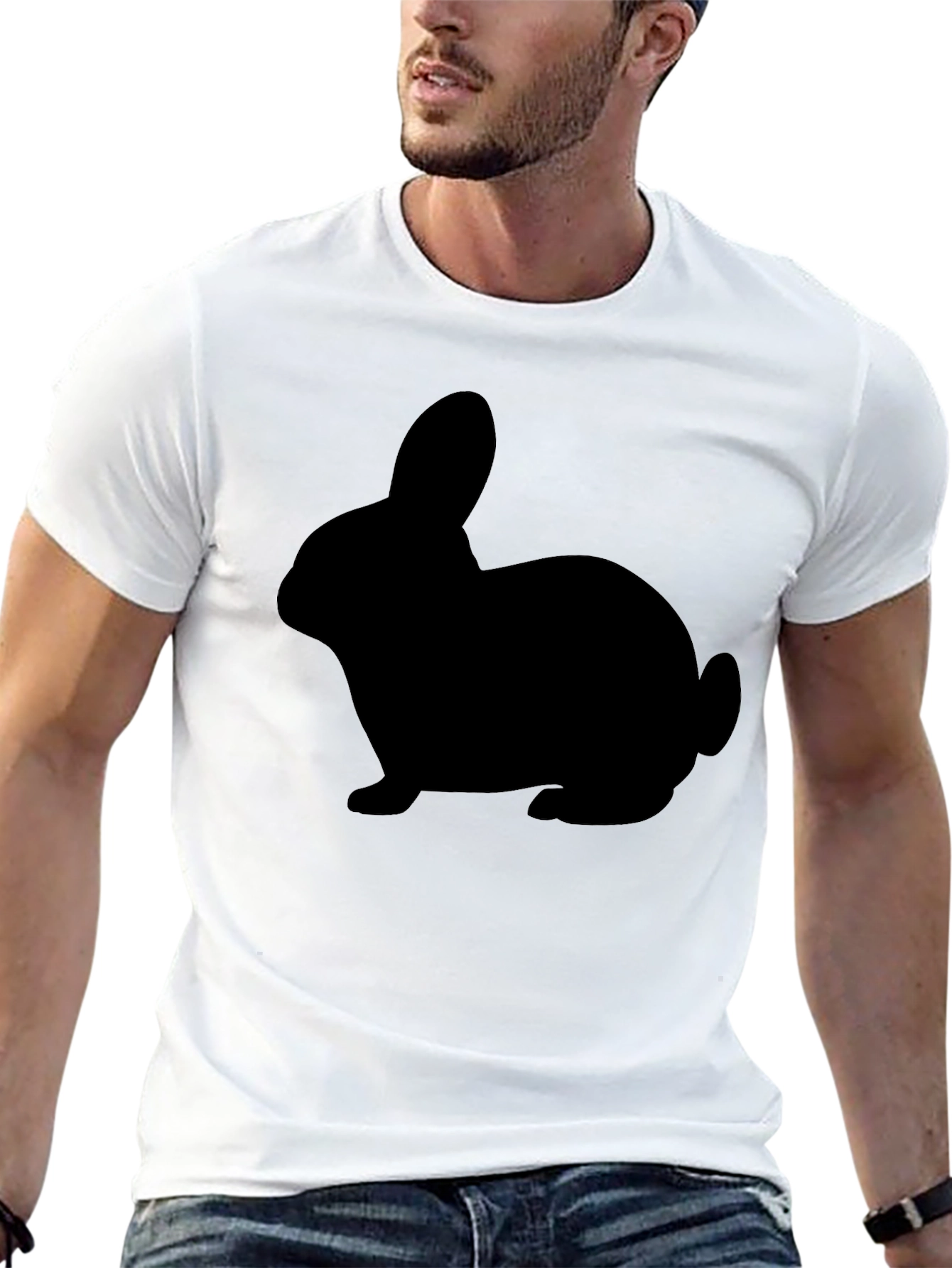Black Rabbit Silhouette Tee - Classic Unisex Fit