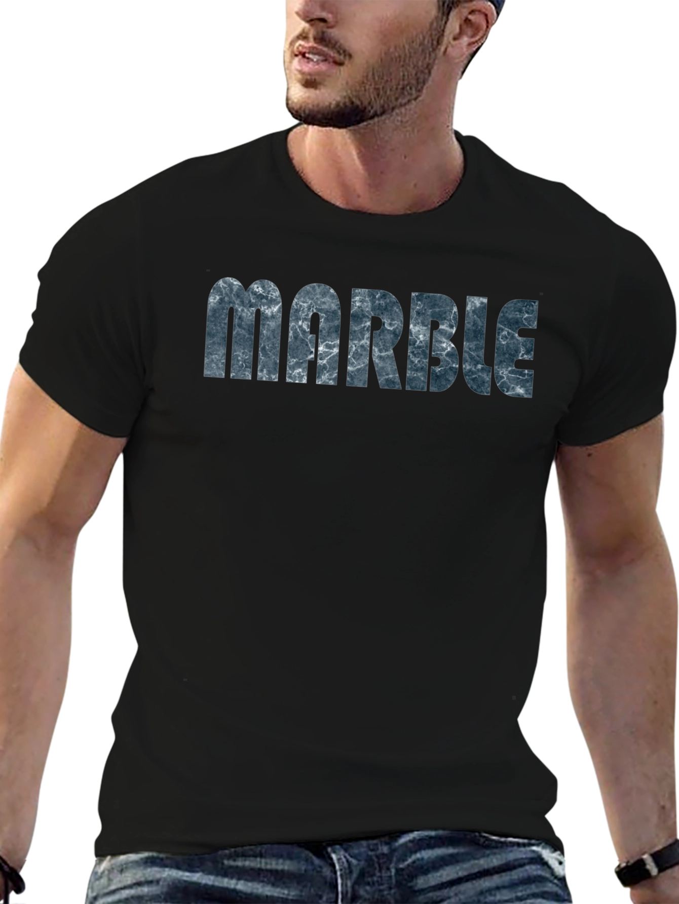 Marble Print T-Shirt - Unique Graphic Tee