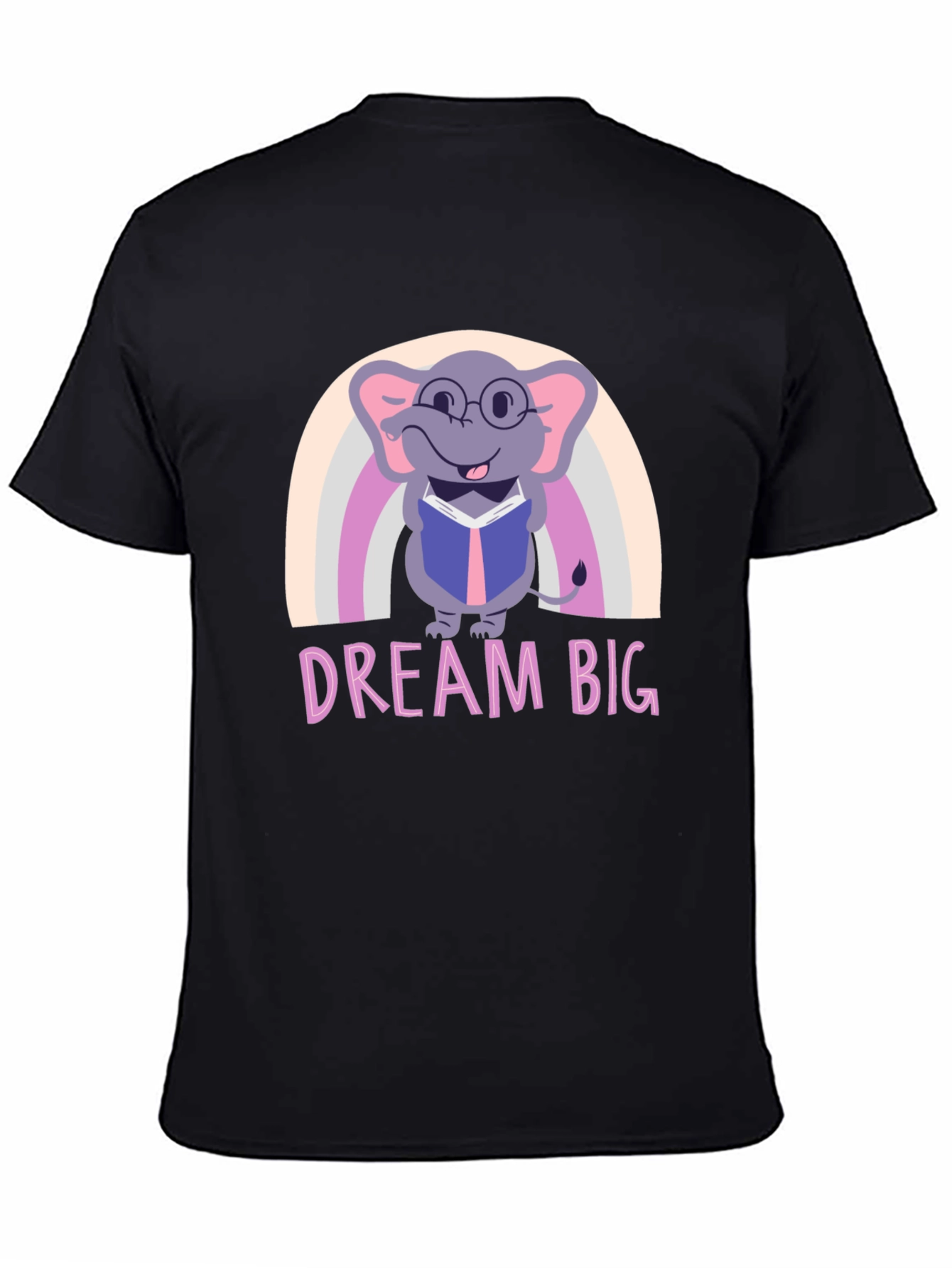 Dream Big Elephant Rainbow Graphic Tee