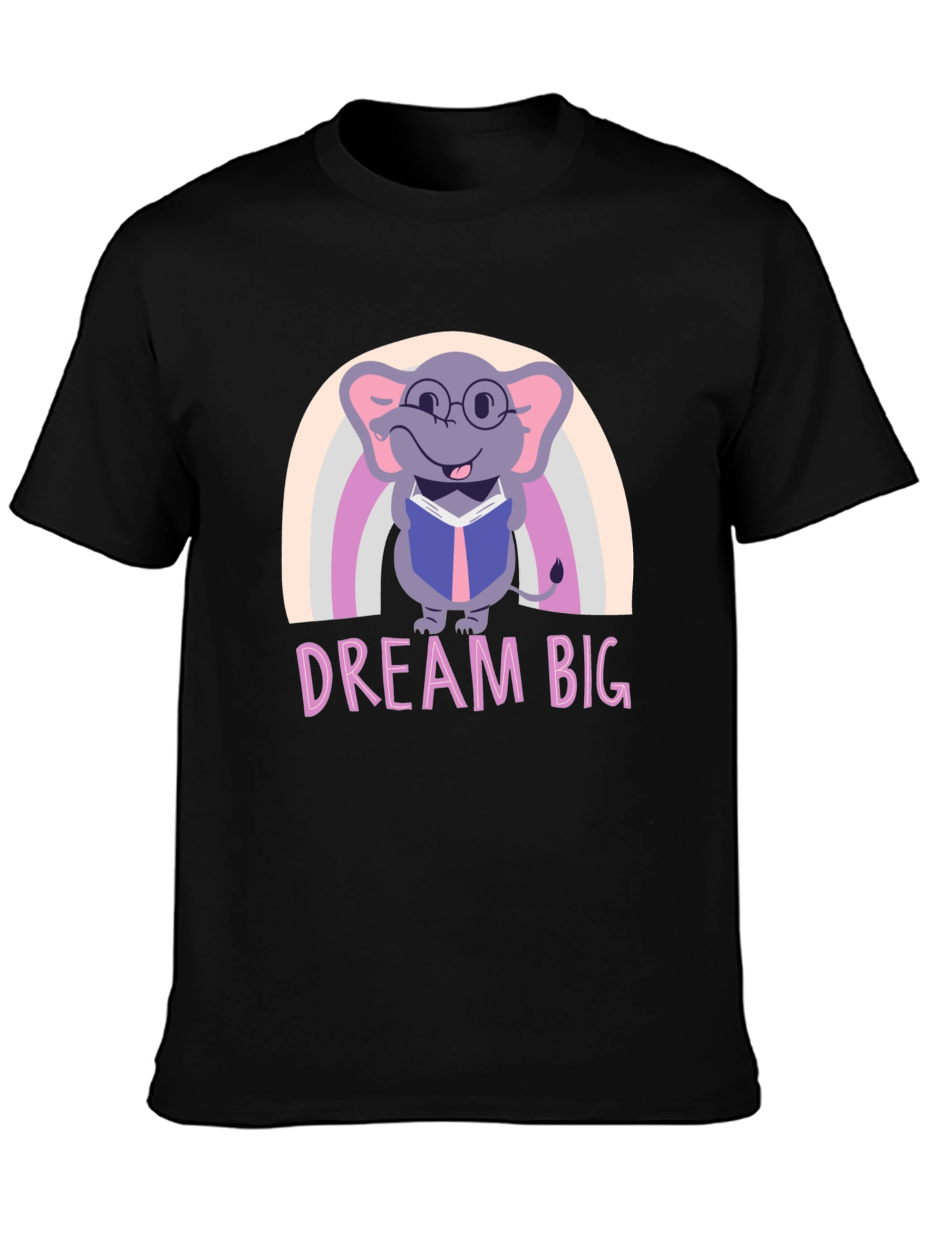 Dream Big Elephant Rainbow Graphic Tee