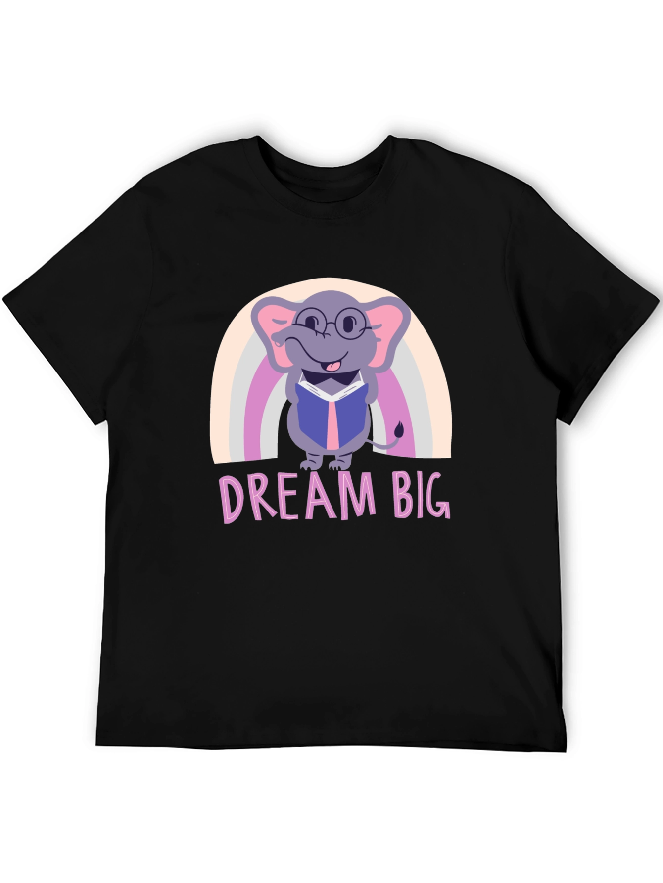 Dream Big Elephant Rainbow Graphic Tee