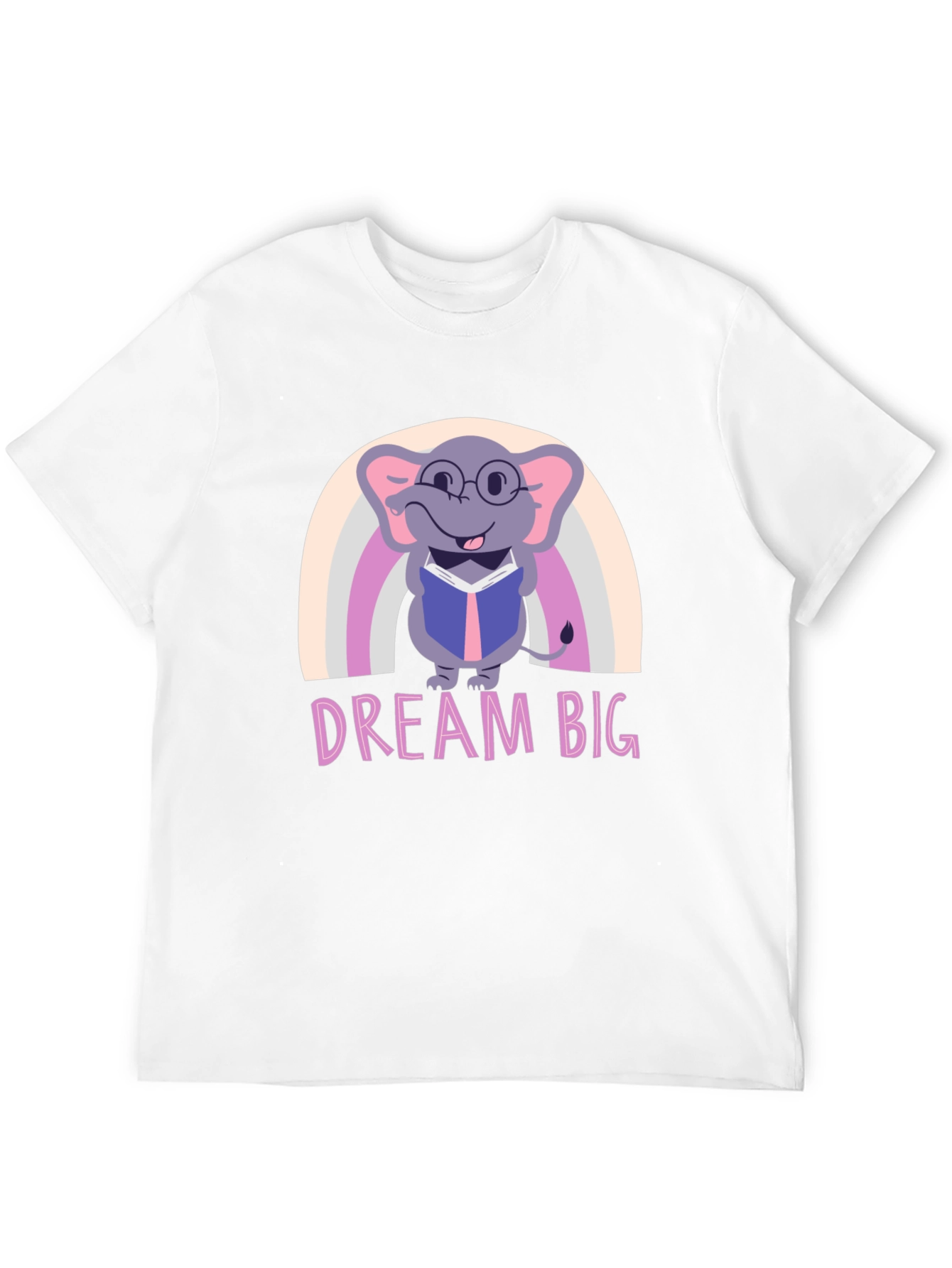 Dream Big Elephant Rainbow Graphic Tee