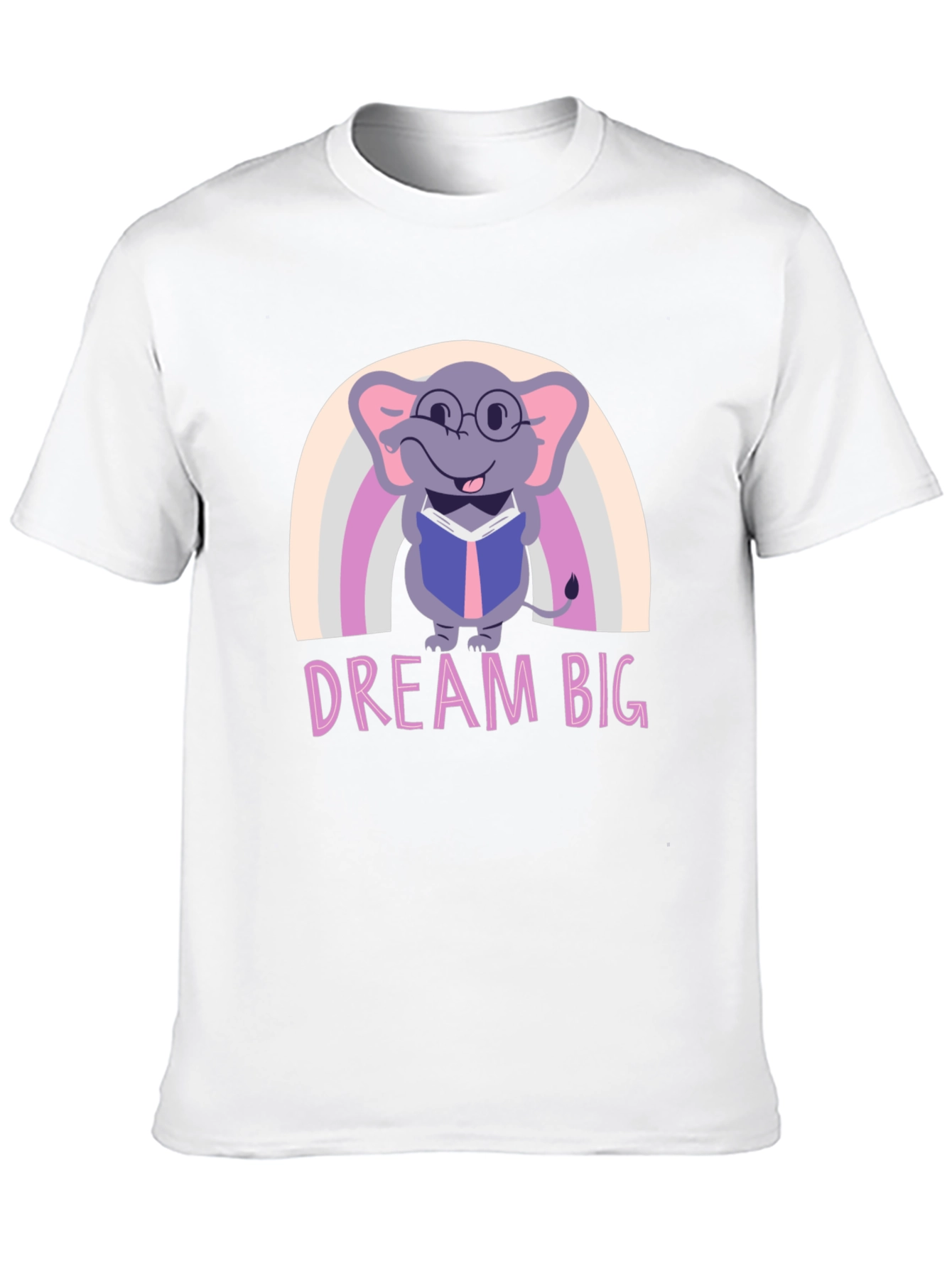 Dream Big Elephant Rainbow Graphic Tee