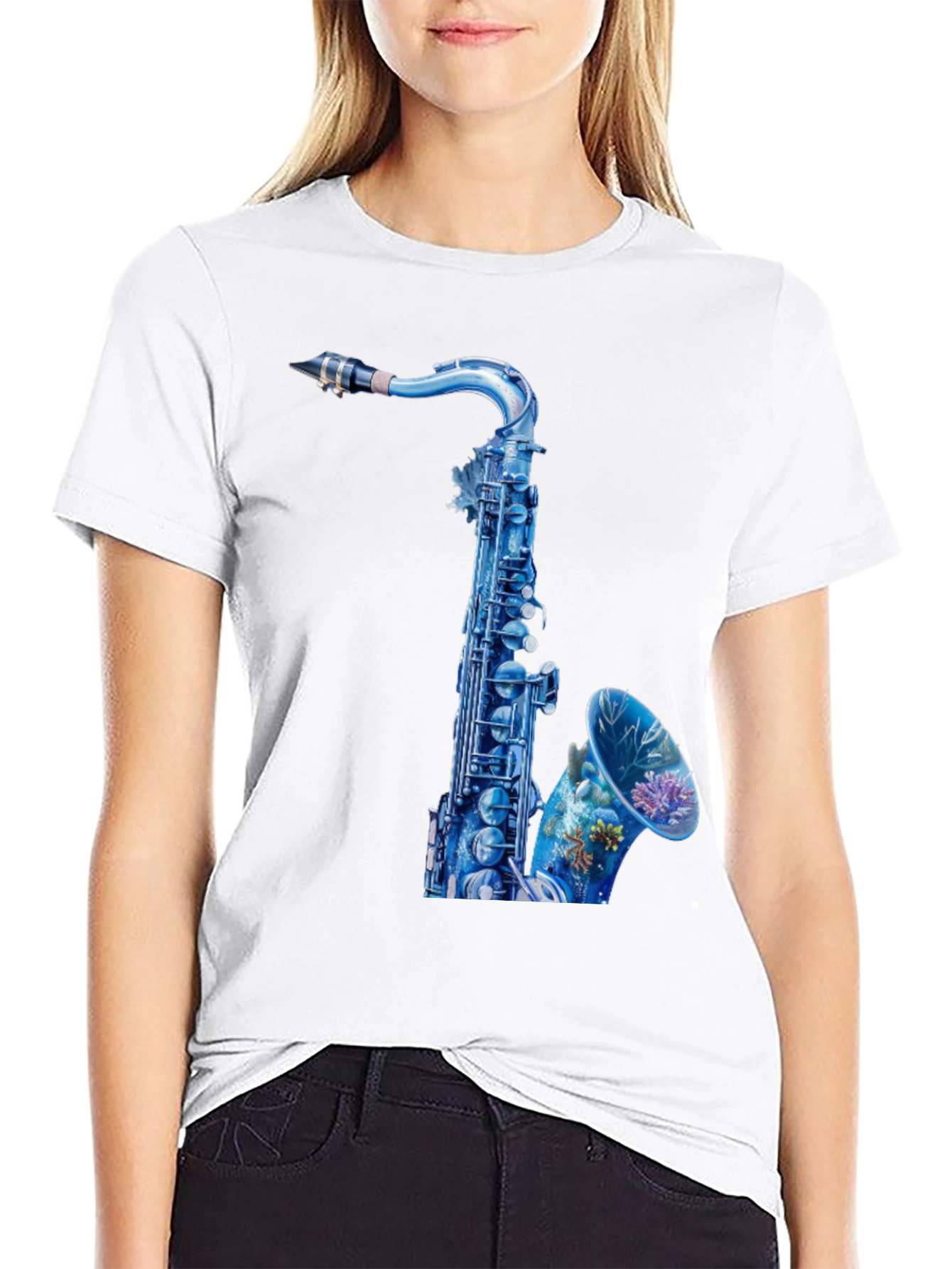 Saxophone Graphic Tee - Cool Music Lover Shirt