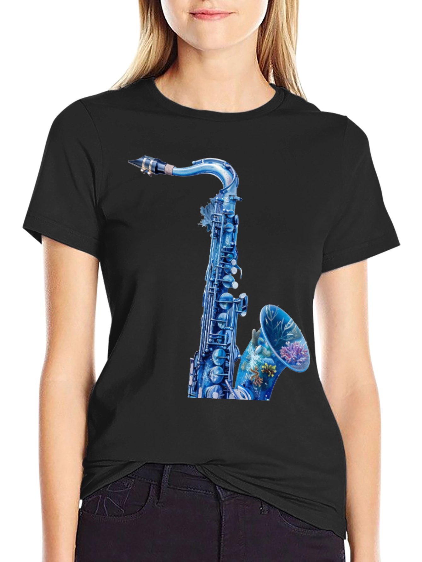 Saxophone Graphic Tee - Cool Music Lover Shirt