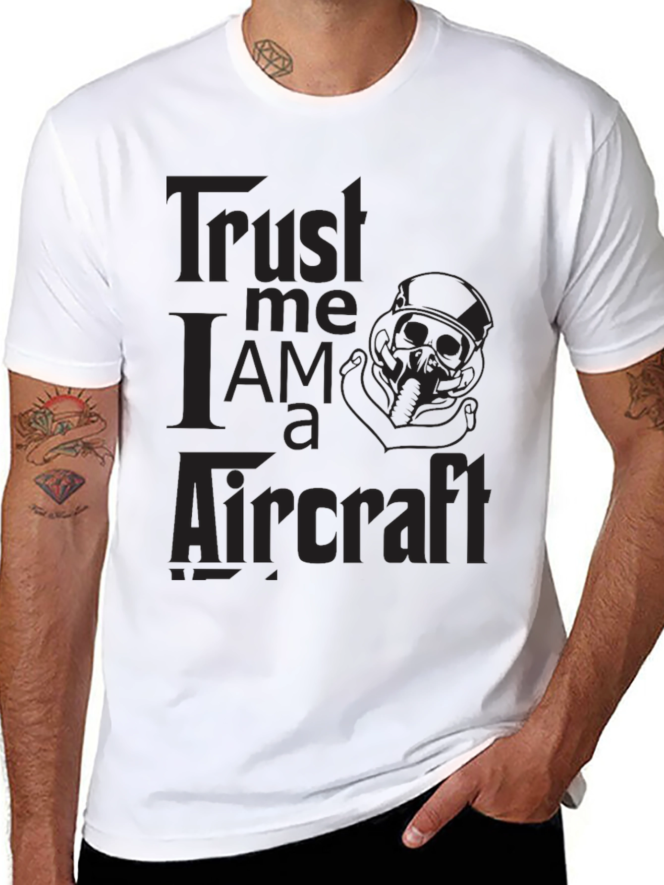 Trust Me I Am A Aircraft Black T-Shirt